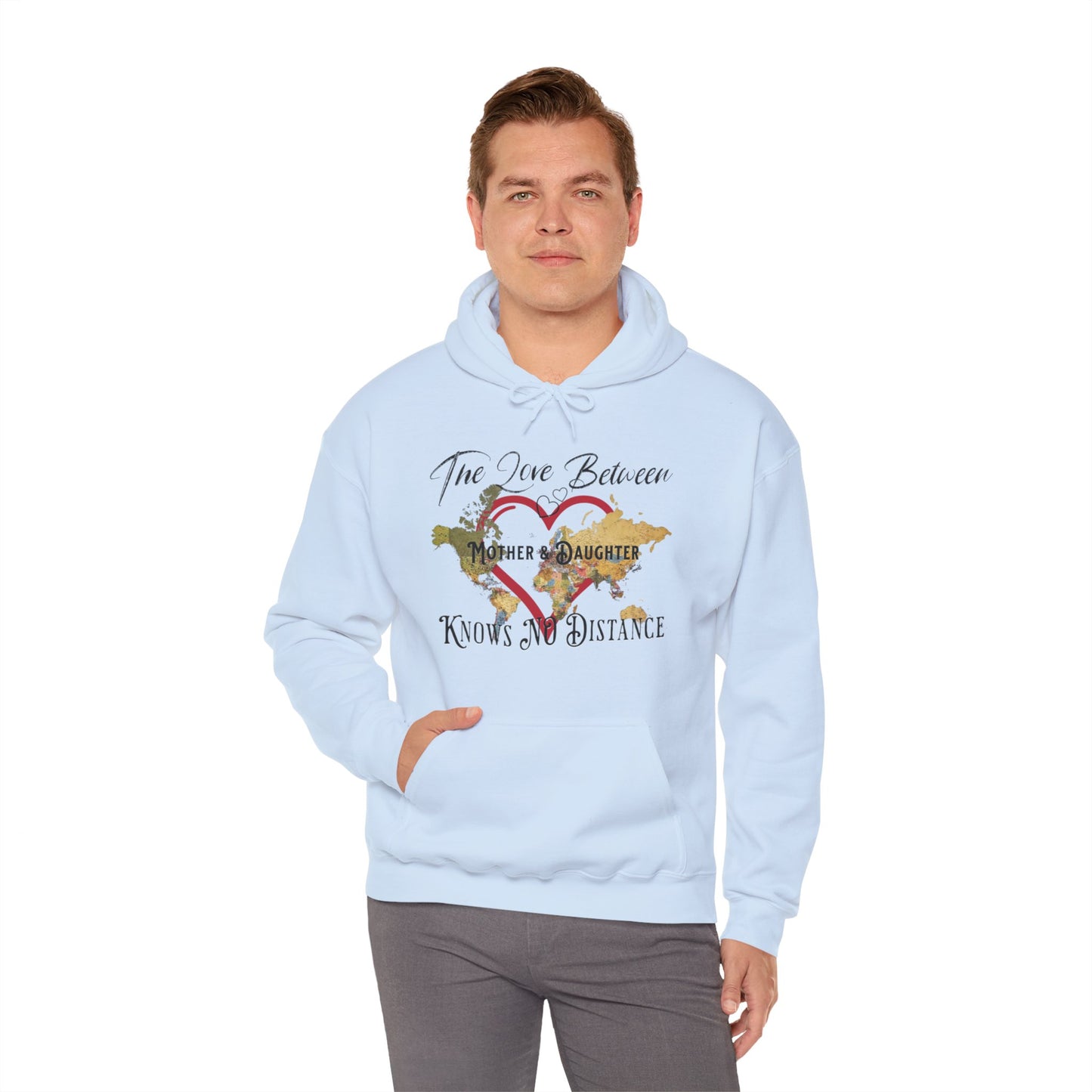 The love between mother and daughter knows no distance - Unisex Heavy Blend™ Hooded Sweatshirt