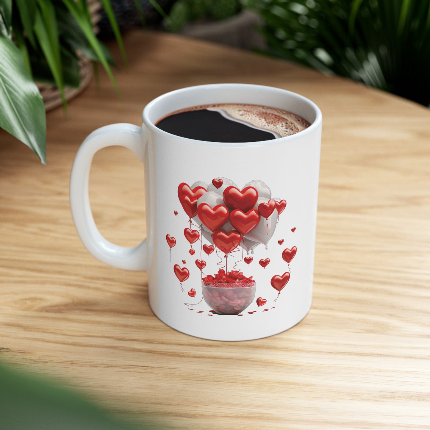 Valentine's Heart Basket: Ceramic Mug 11oz