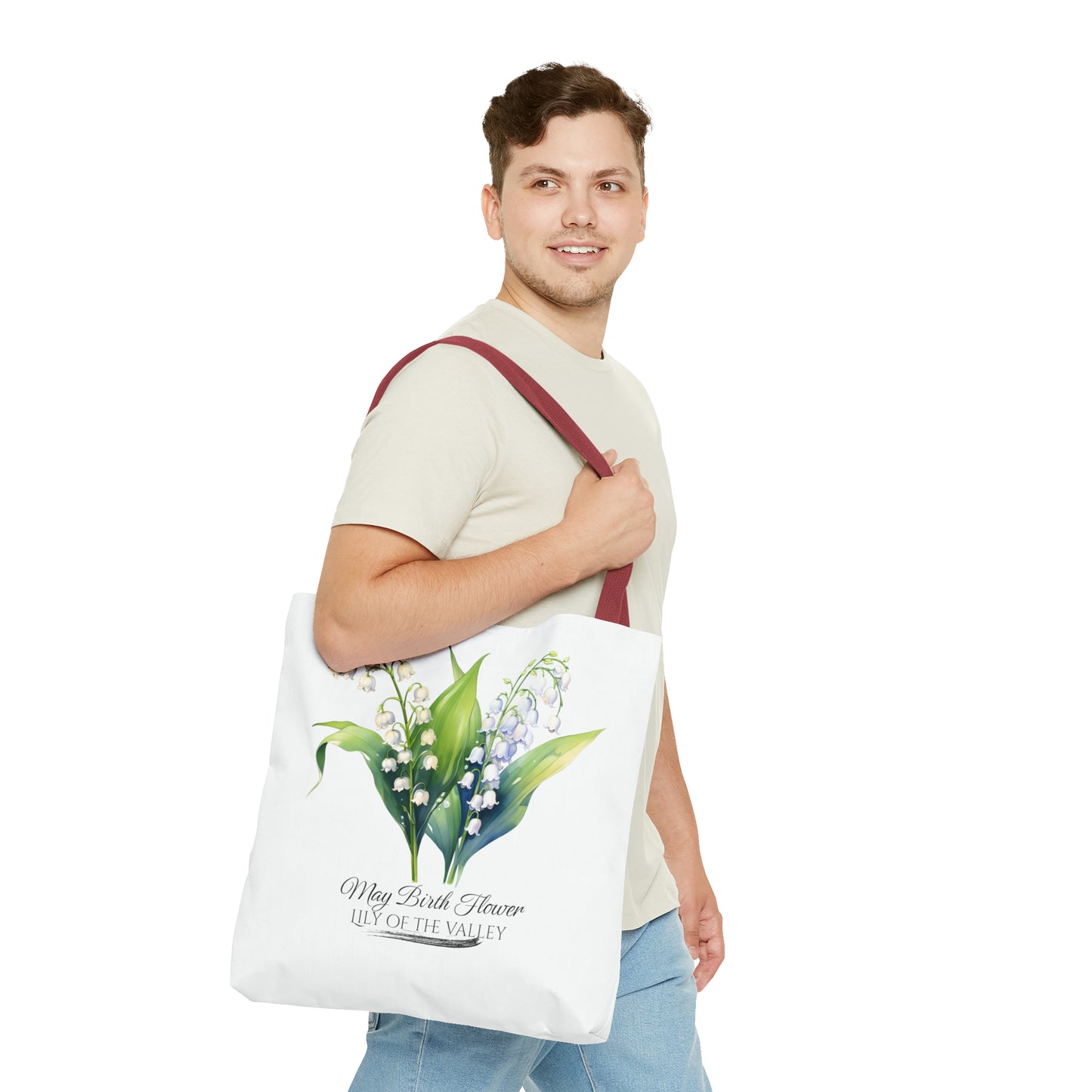 May Birth Flower: Lily of the valley - Tote Bag (AOP)