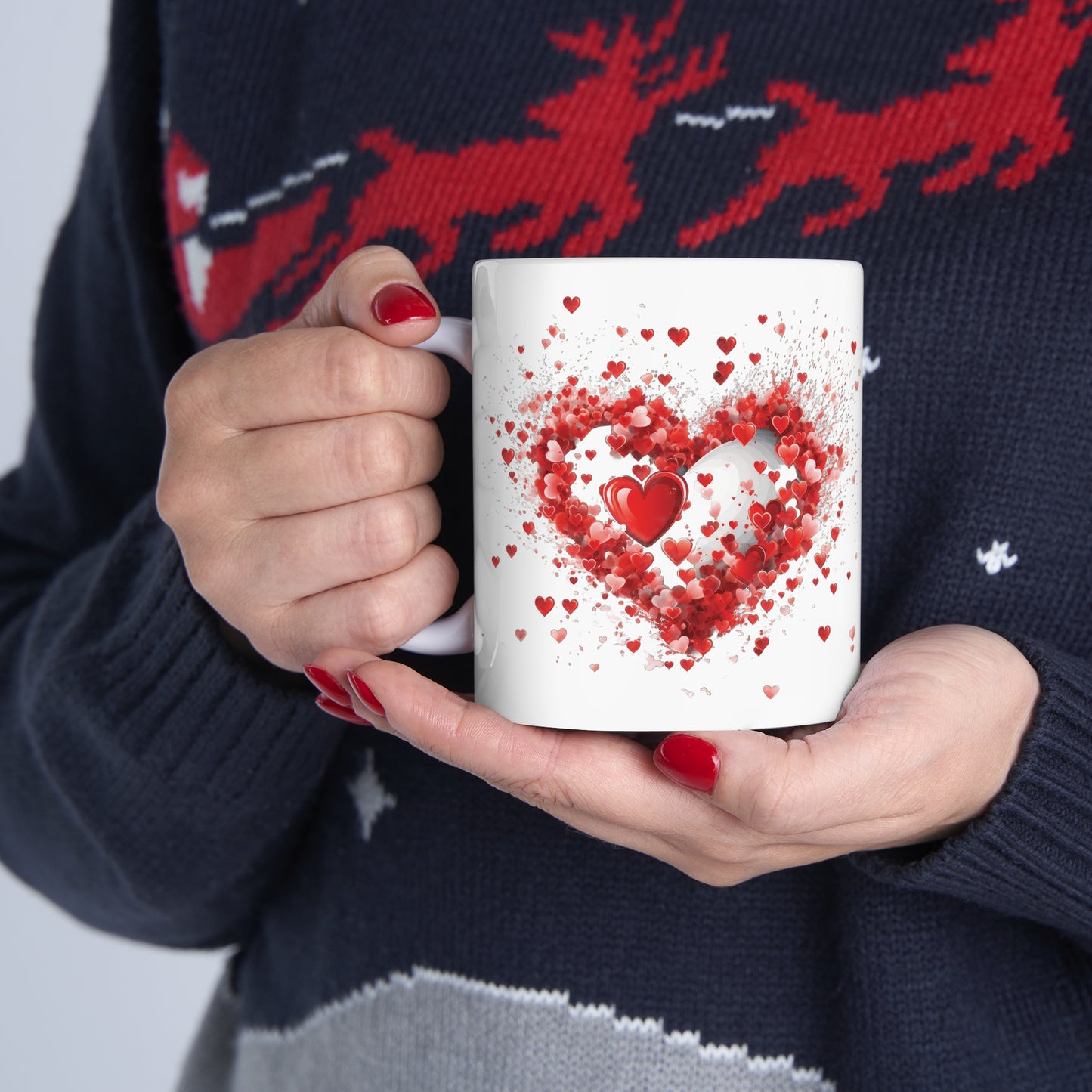 Valentine's Love & Hearts: Ceramic Mug 11oz