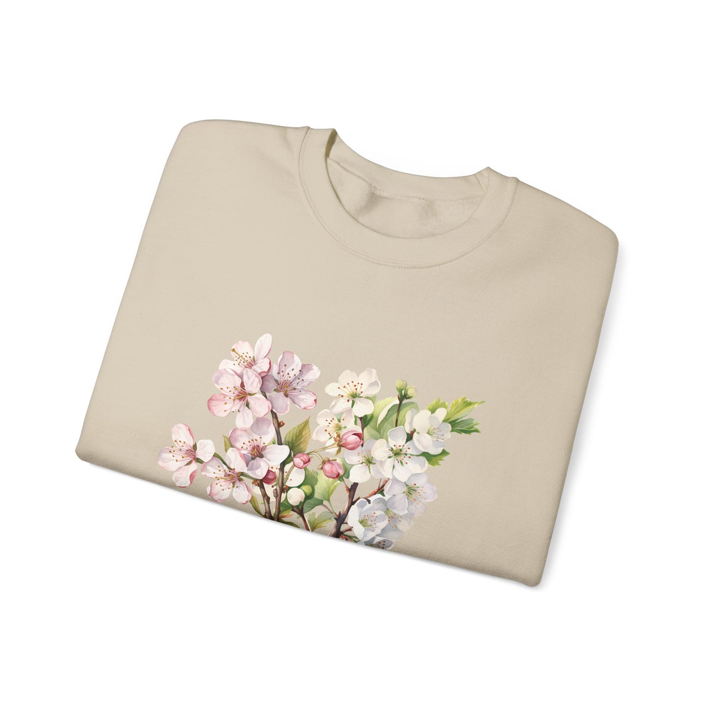 May Birth Flower (Hawthorn) - Unisex Heavy Blend™ Crewneck Sweatshirt