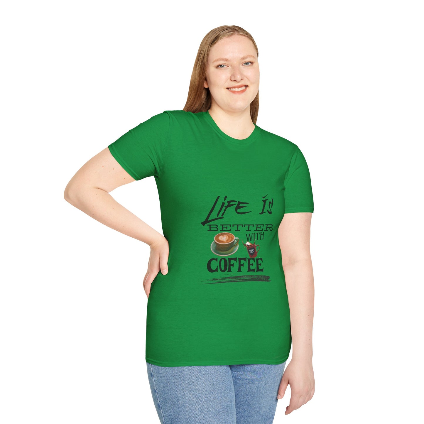 Life Is Better With Coffee - Unisex Softstyle T-Shirt