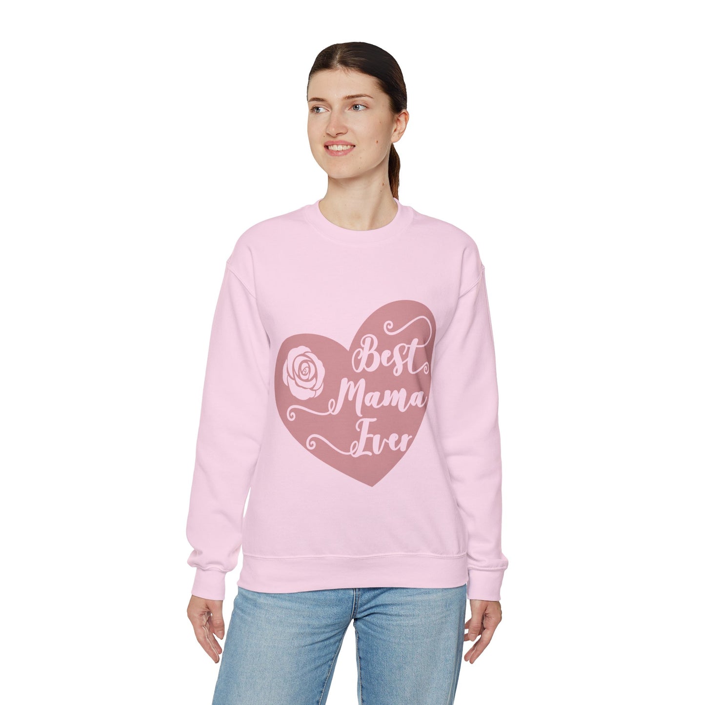 Best Mom Ever Heart - Unisex Heavy Blend™ Crewneck Sweatshirt