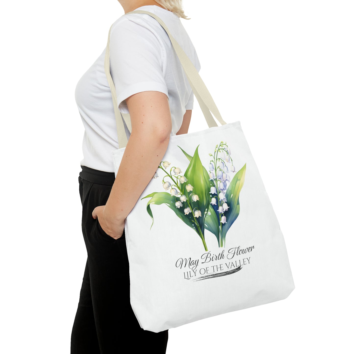 May Birth Flower: Lily of the valley - Tote Bag (AOP)