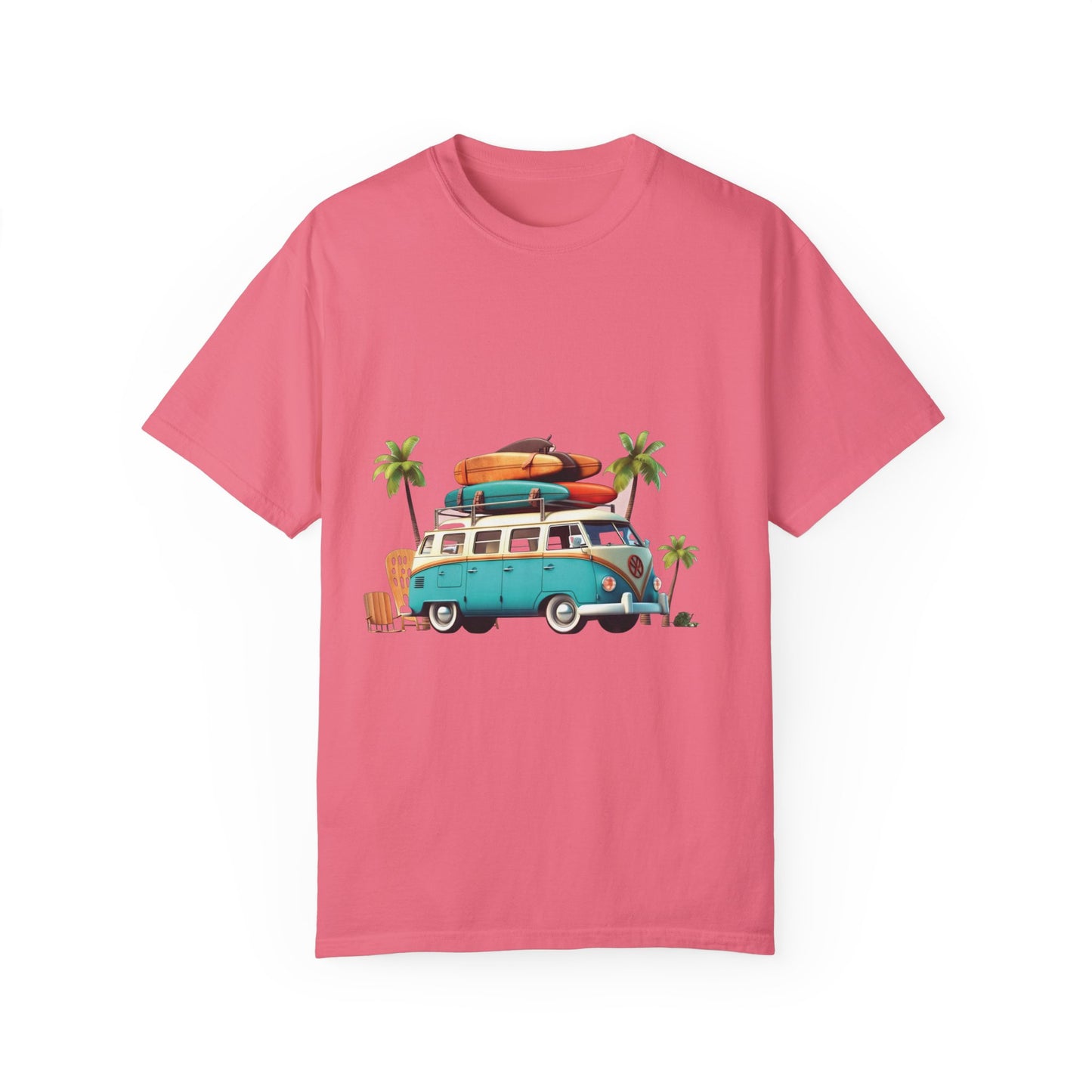 Retro Surf Van: Unisex Garment-Dyed T-shirt