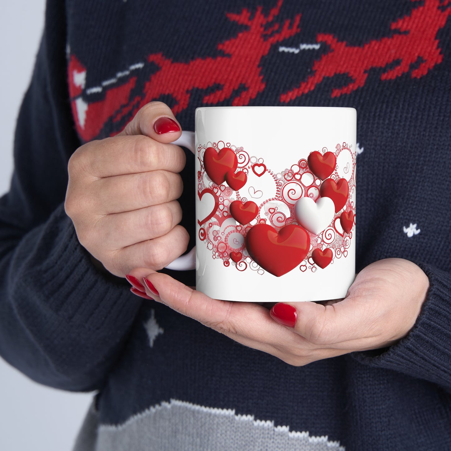 Valentine's Love & Hearts: Ceramic Mug 11oz