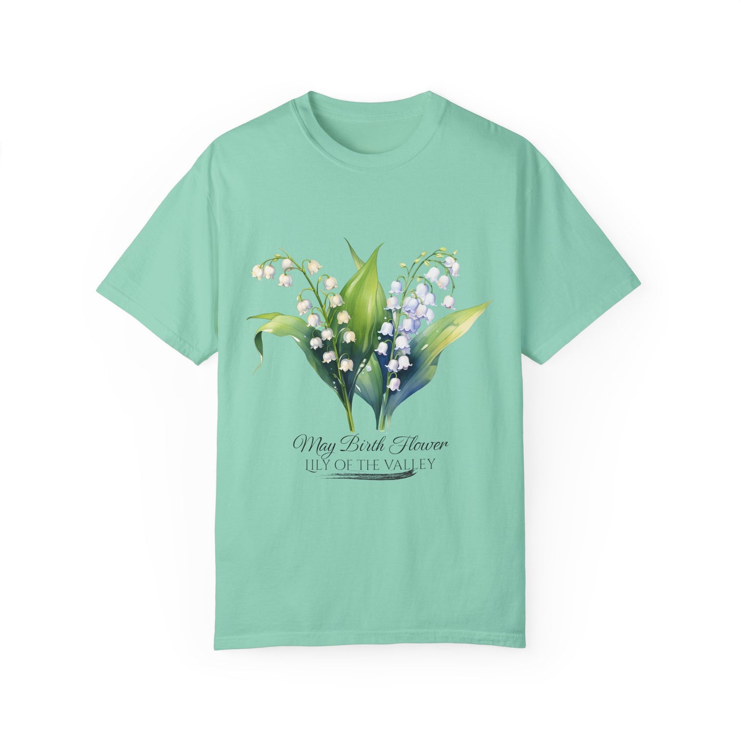 May Birth Flower "Lily of the Valley" - Unisex Garment-Dyed T-shirt