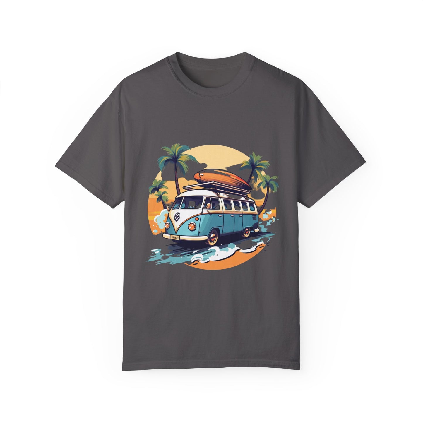 Retro Surf Van: Unisex Garment-Dyed T-shirt