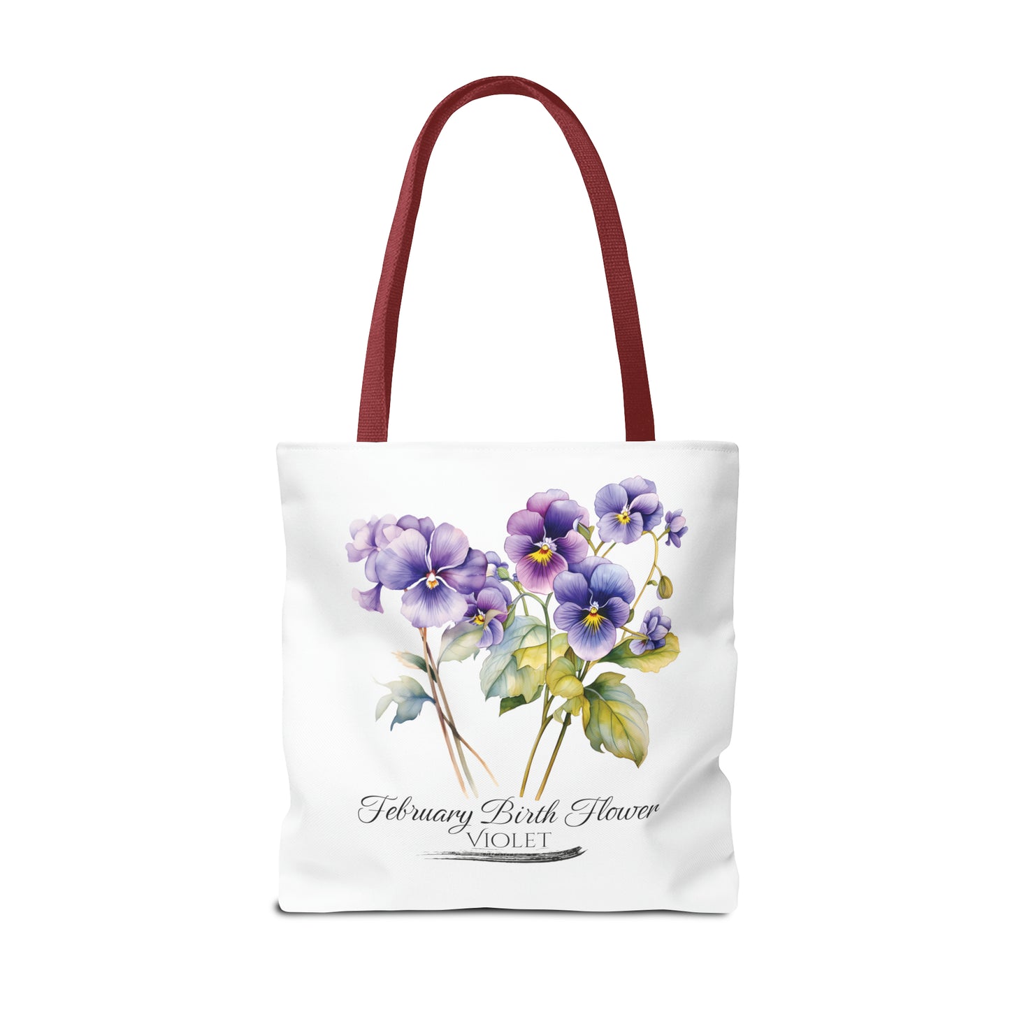 February Birth Flower: Violet - Tote Bag (AOP)