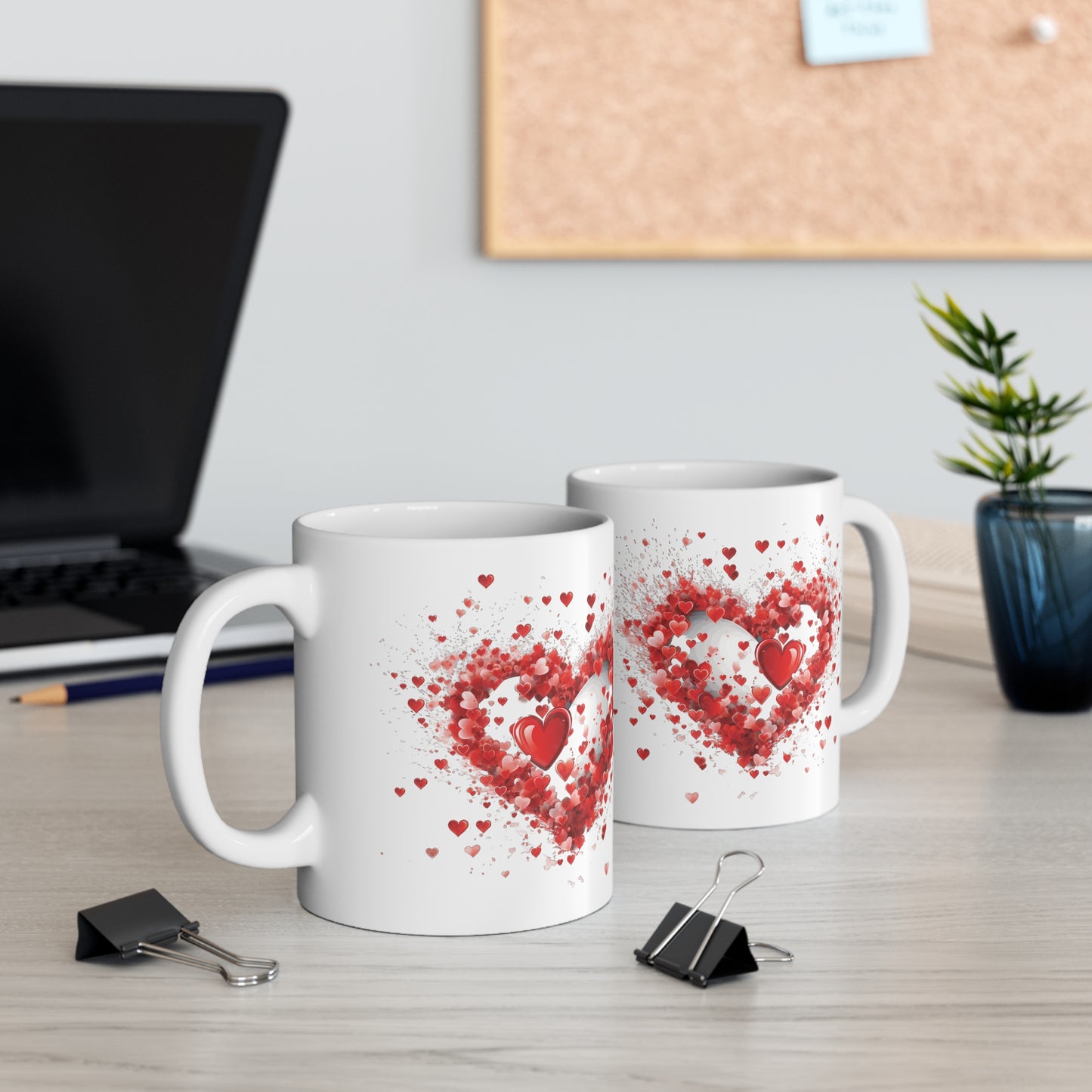 Valentine's Love & Hearts: Ceramic Mug 11oz