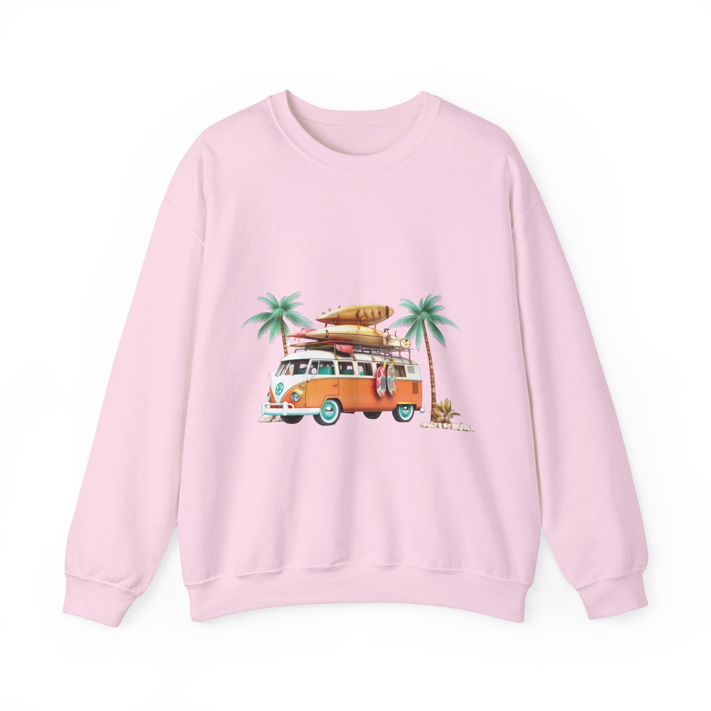 Retro Surf Van - Unisex Heavy Blend™ Crewneck Sweatshirt