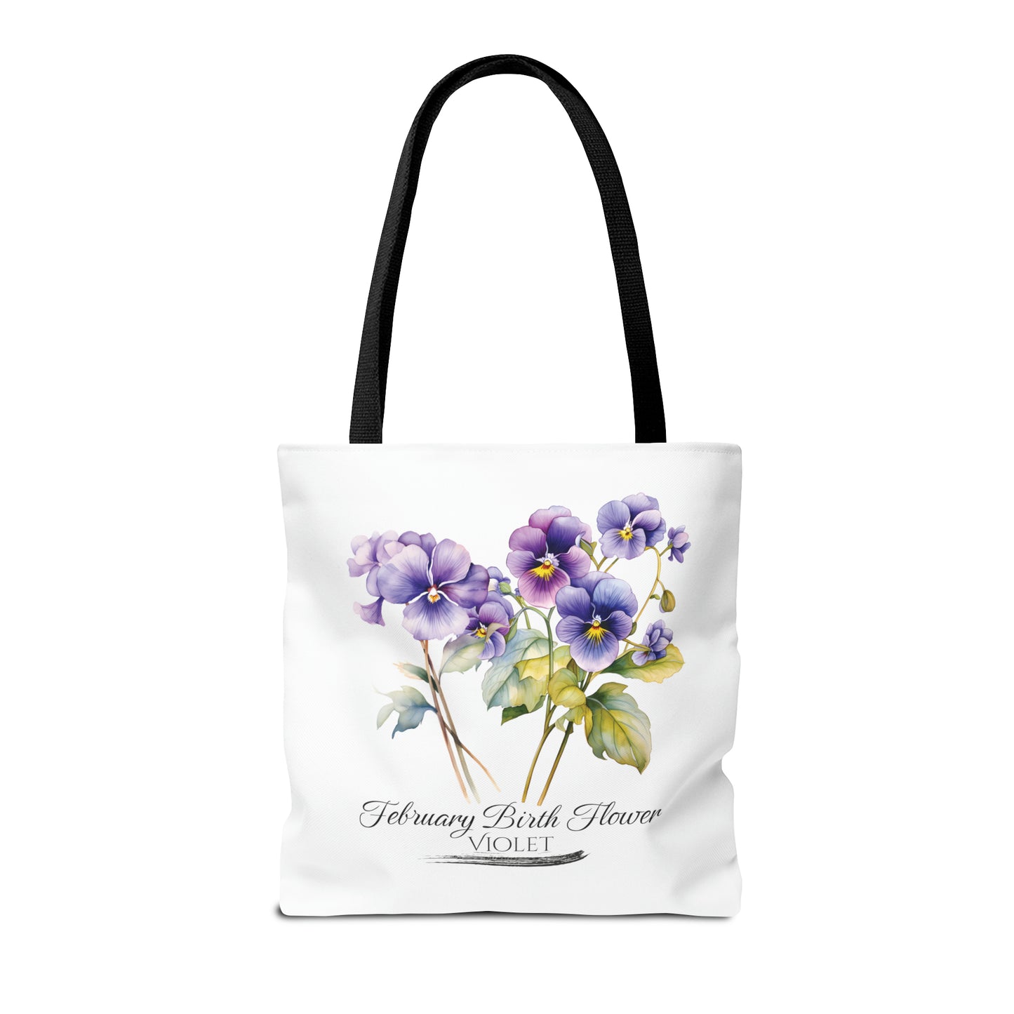 February Birth Flower: Violet - Tote Bag (AOP)