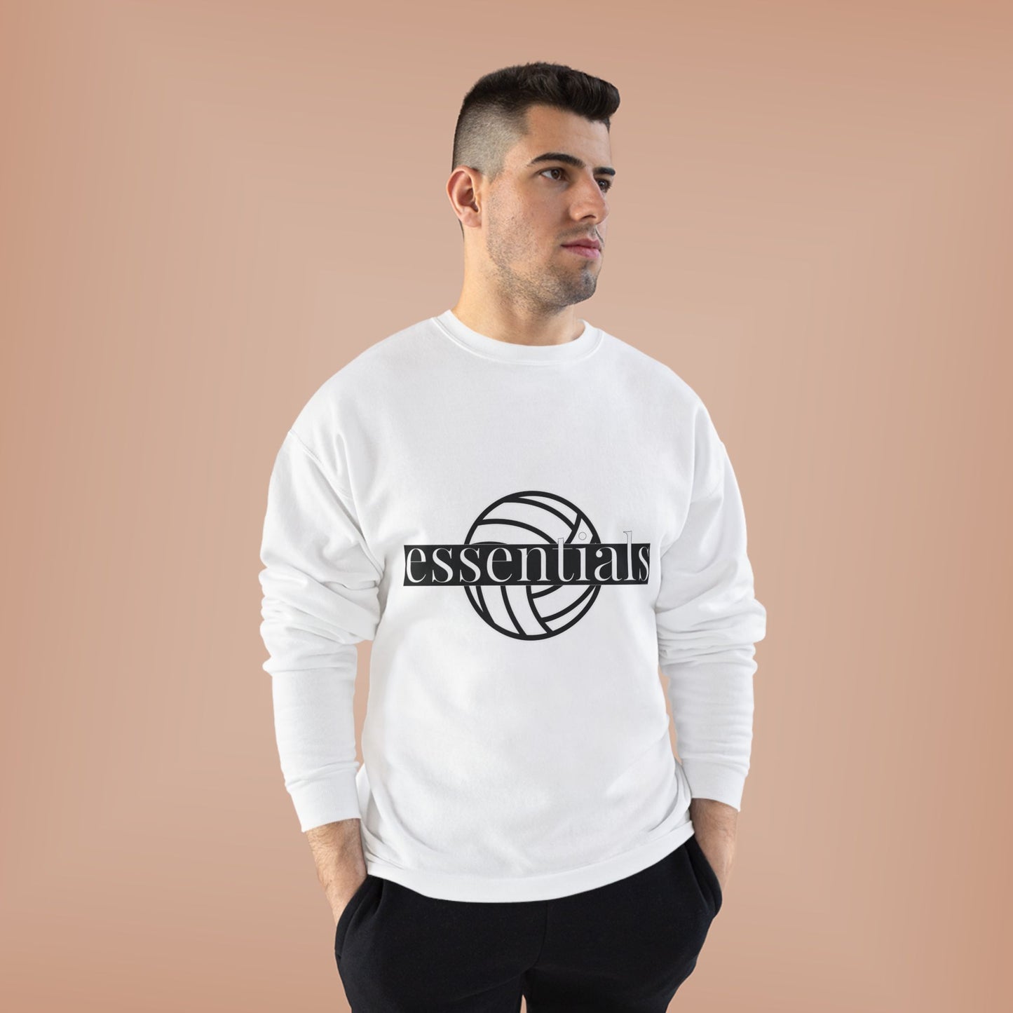 Unisex Eco-Friendly Volleyball Sweatshirt, Casual Sportswear for Athletes, Great for Gifts, Team Spiritwear, Eco-Conscious Fashion