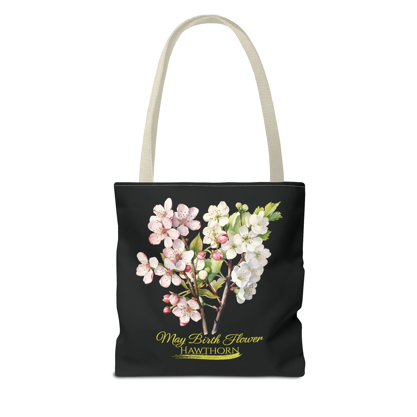 May Birth Flower: Hawthorn - Tote Bag (AOP)