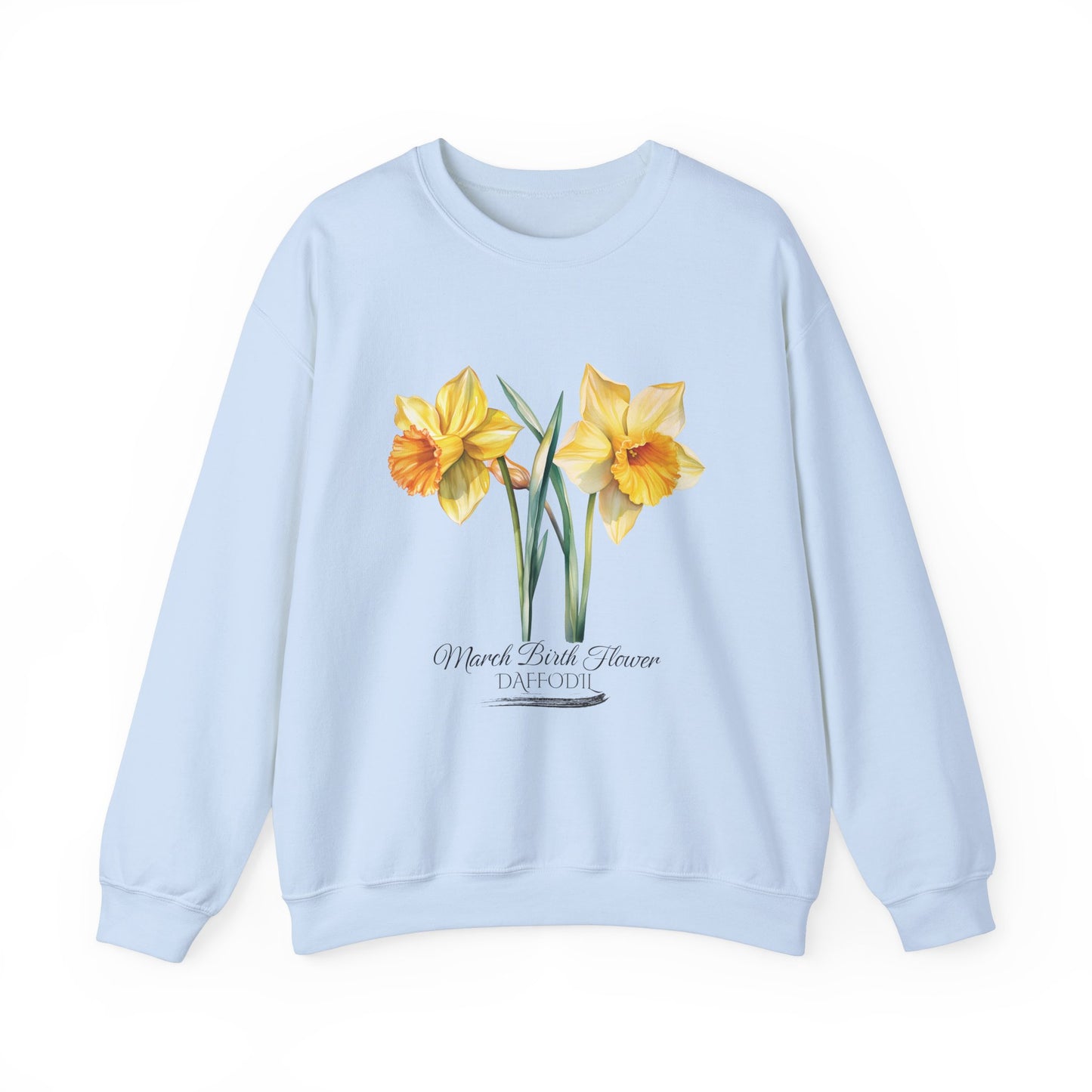 March Birth Flower (Daffodil) - Unisex Heavy Blend™ Crewneck Sweatshirt