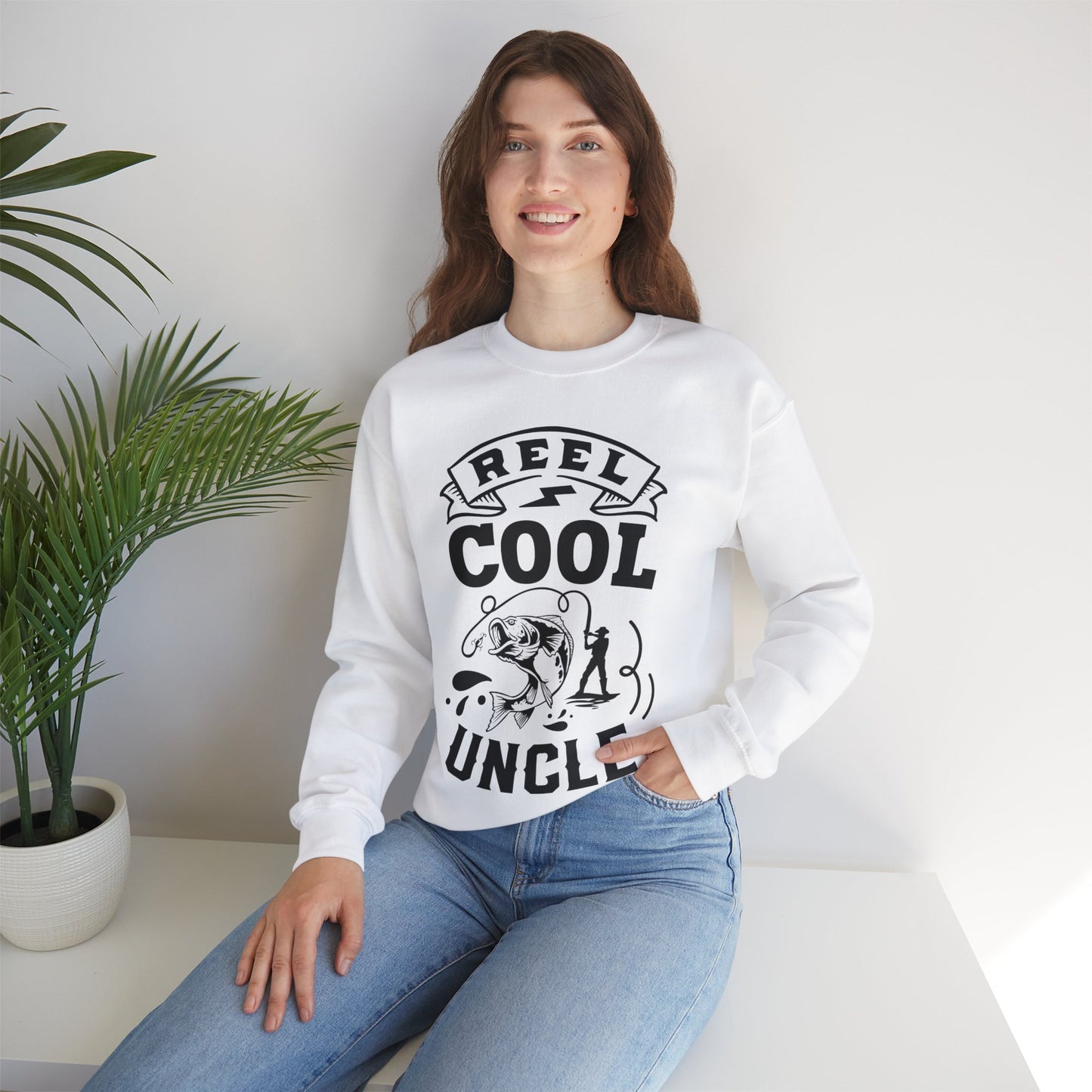 Reel cool uncle - Unisex Heavy Blend™ Crewneck Sweatshirt