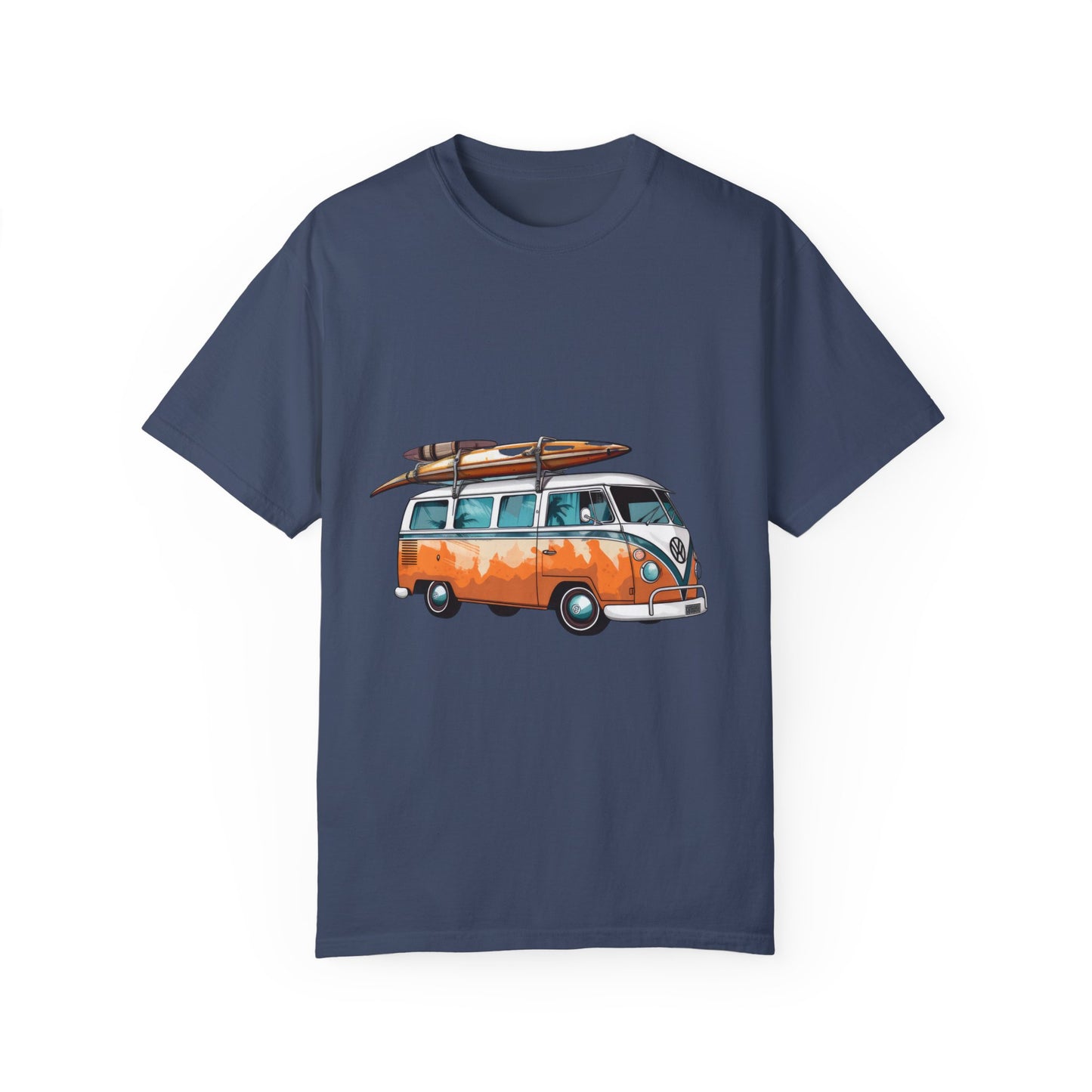 Retro Surf Van: Unisex Garment-Dyed T-shirt