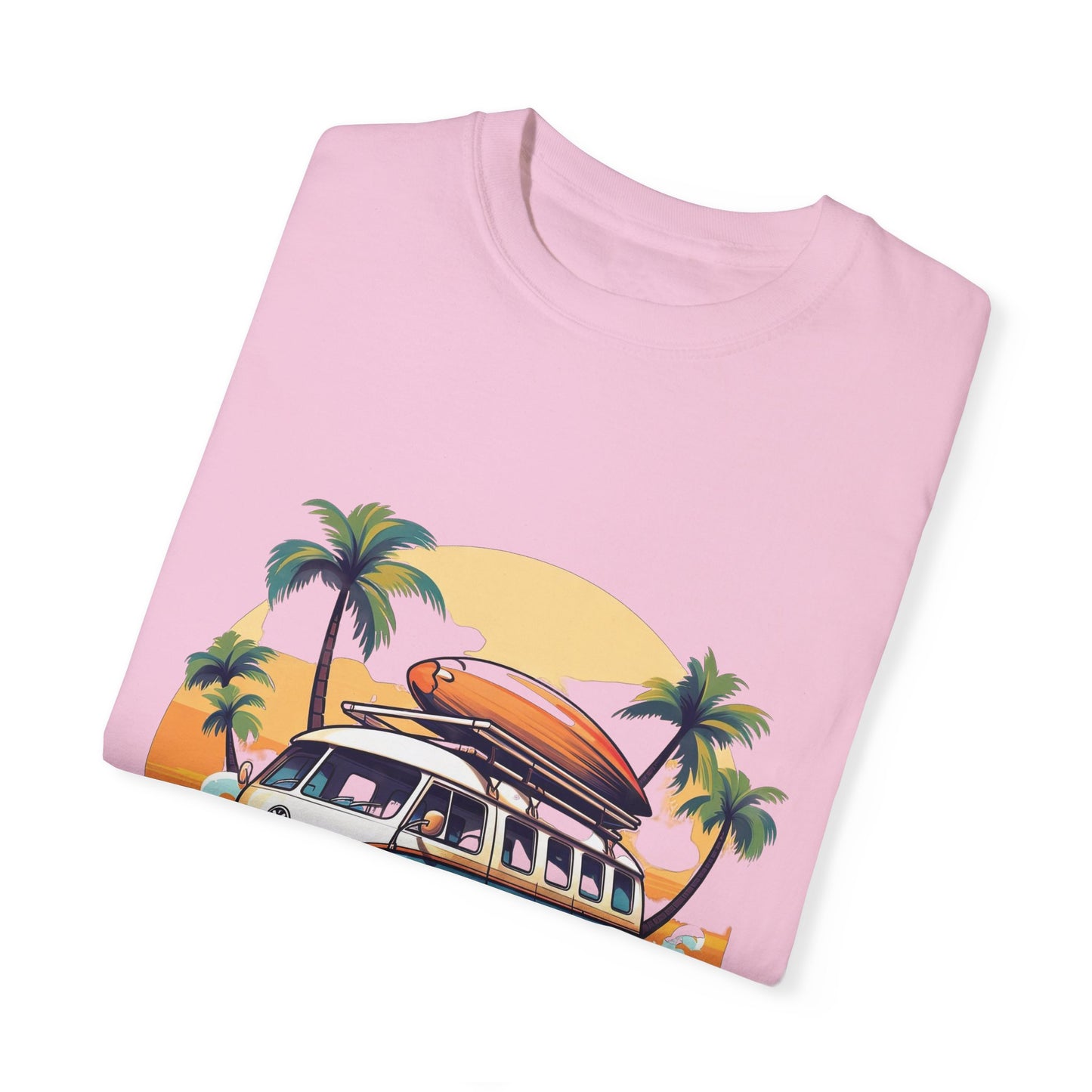 Retro Surf Van: Unisex Garment-Dyed T-shirt