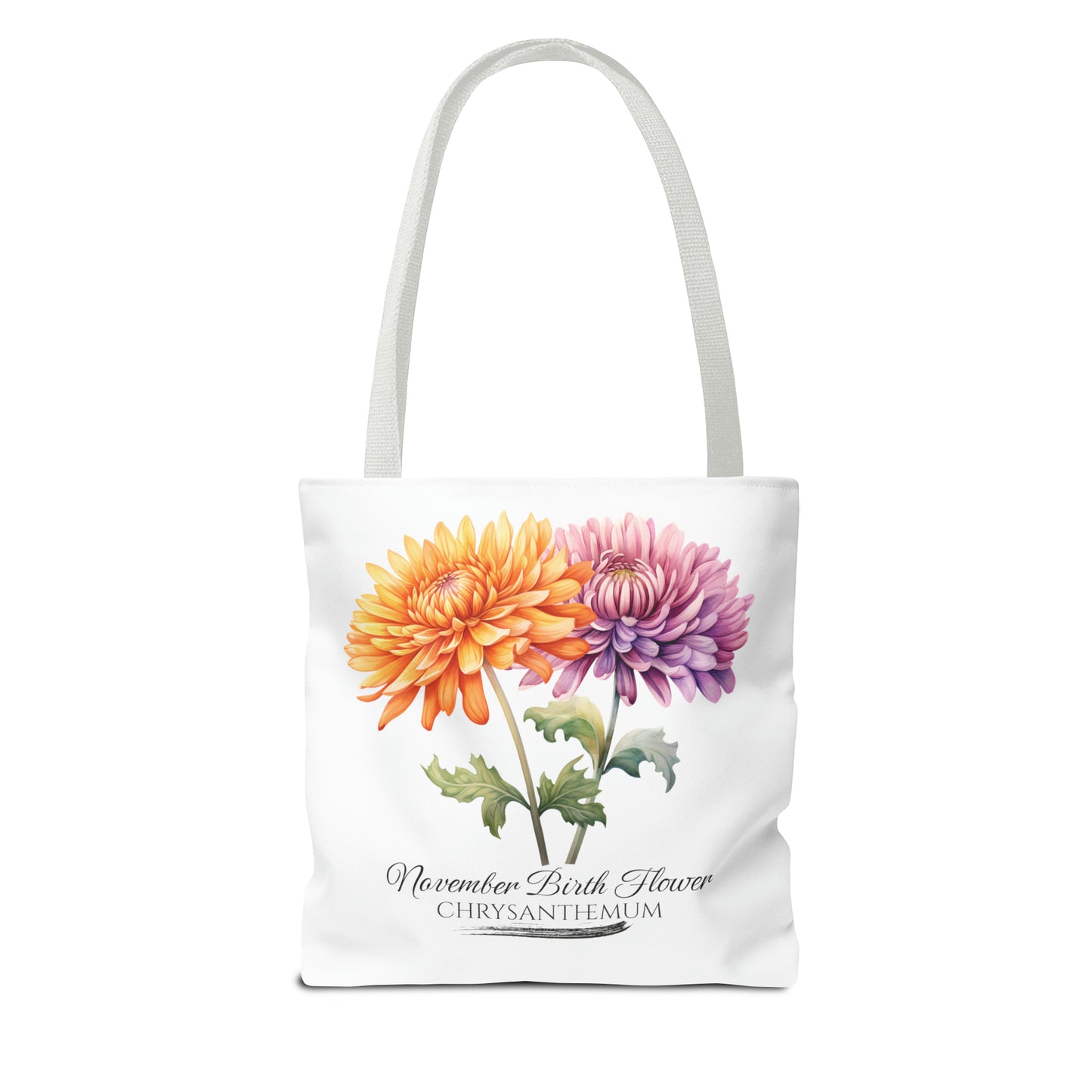 November Birth Flower: Chrysanthemum - Tote Bag (AOP)