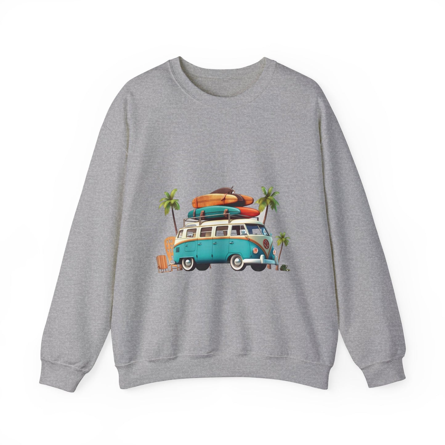 Retro Surf Van - Unisex Heavy Blend™ Crewneck Sweatshirt