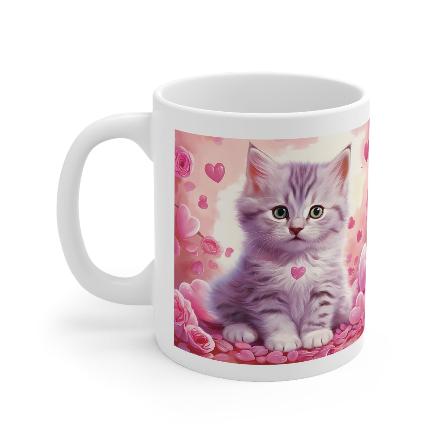 Valentine's Cat: Ceramic Mug 11oz