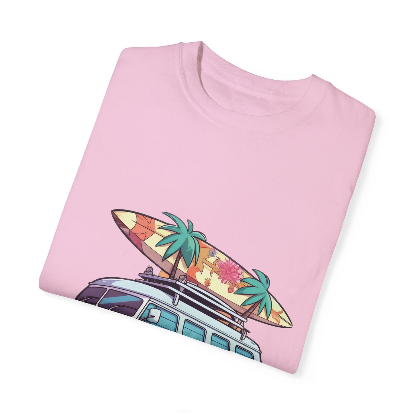 Retro Surf Van: Unisex Garment-Dyed T-shirt