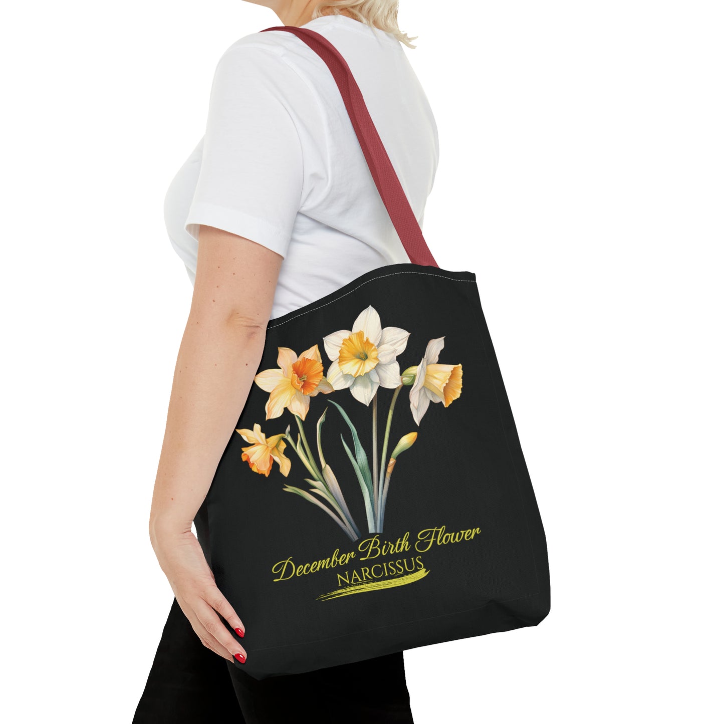 December Birth Flower: Narcissus - Tote Bag (AOP)