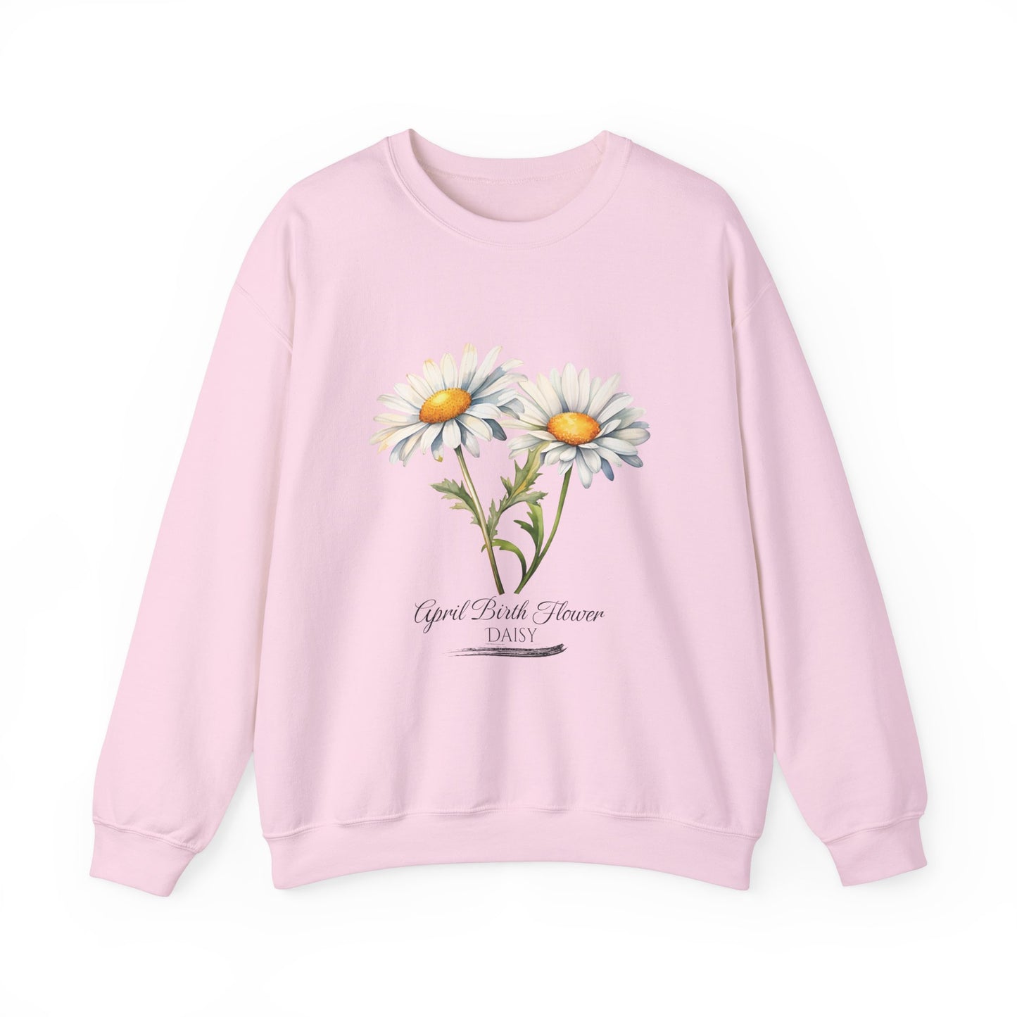 April Birth Flower (Daisy) - Unisex Heavy Blend™ Crewneck Sweatshirt