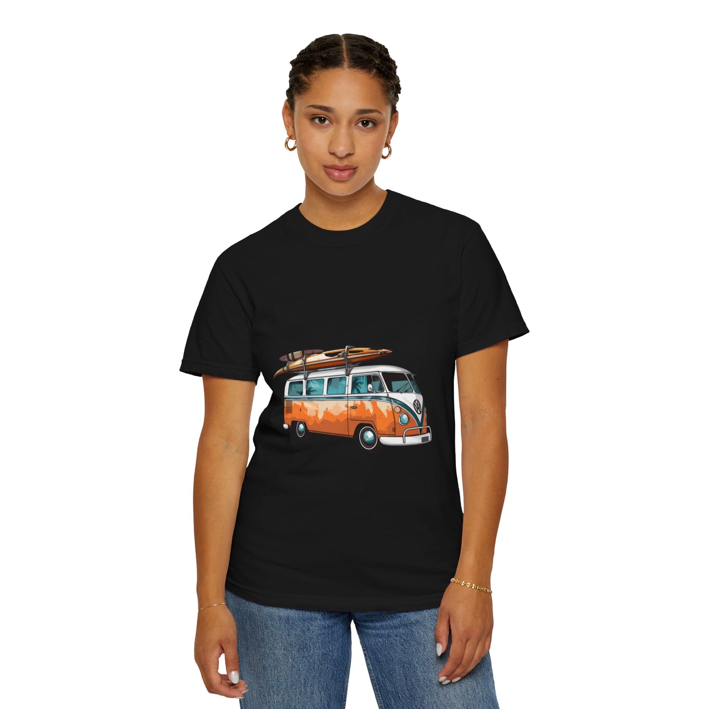 Retro Surf Van: Unisex Garment-Dyed T-shirt