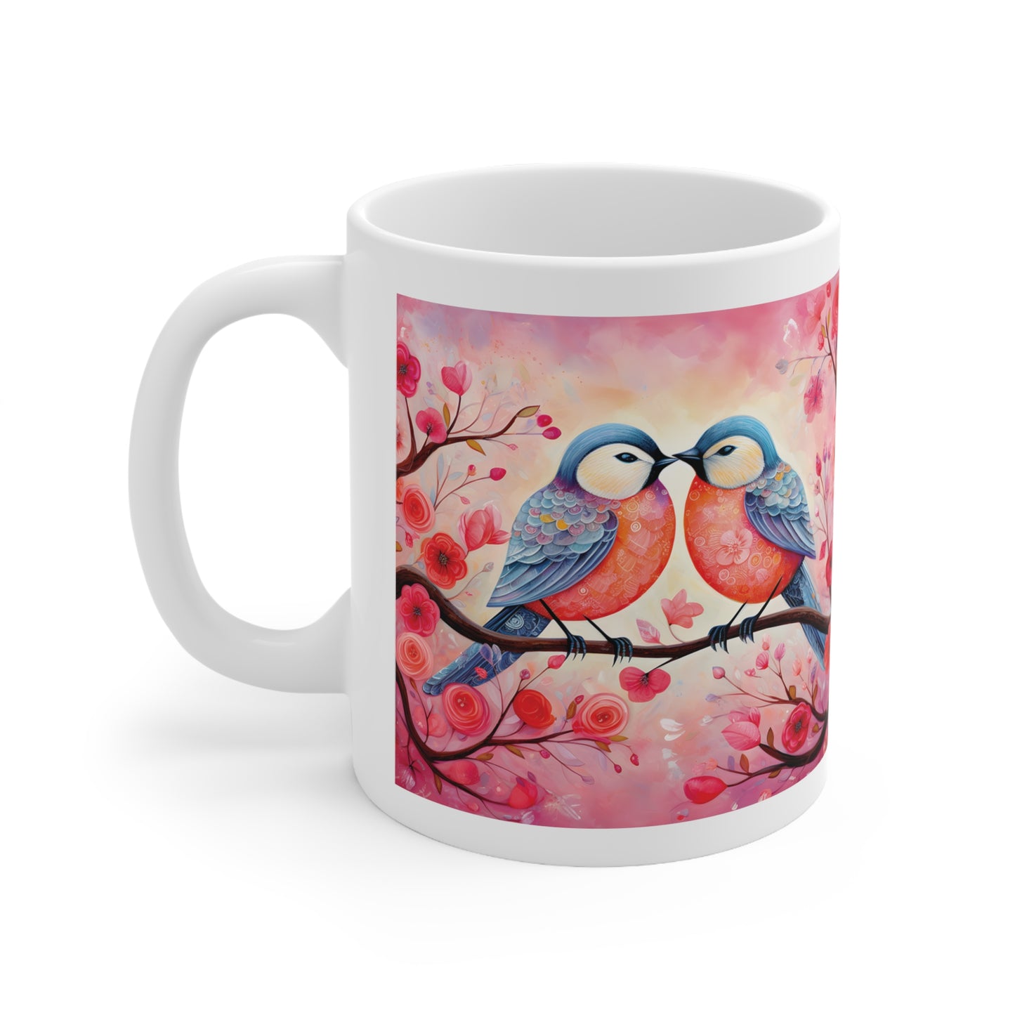 Kissing Bird: Ceramic Mug 11oz