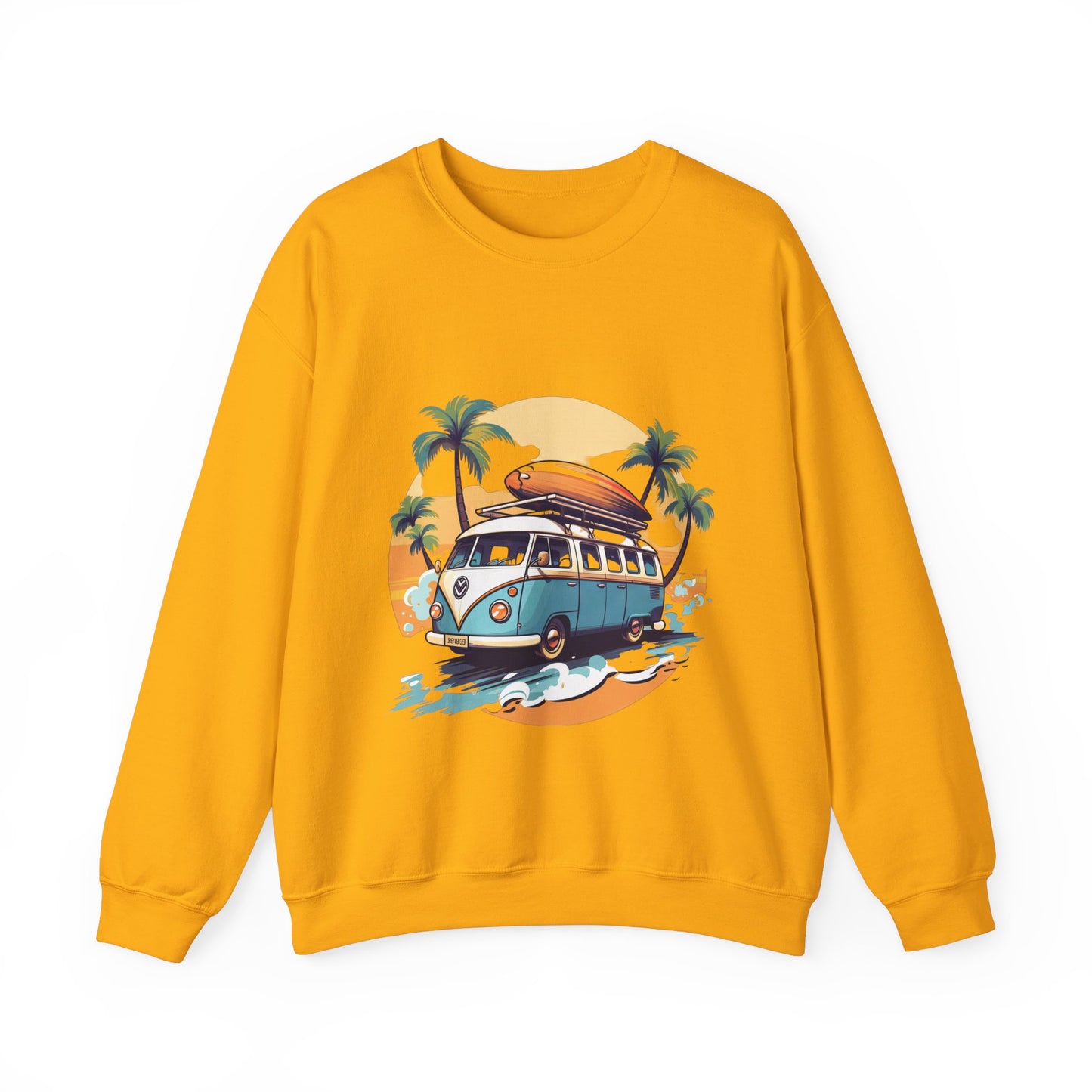 Retro Surf Van - Unisex Heavy Blend™ Crewneck Sweatshirt