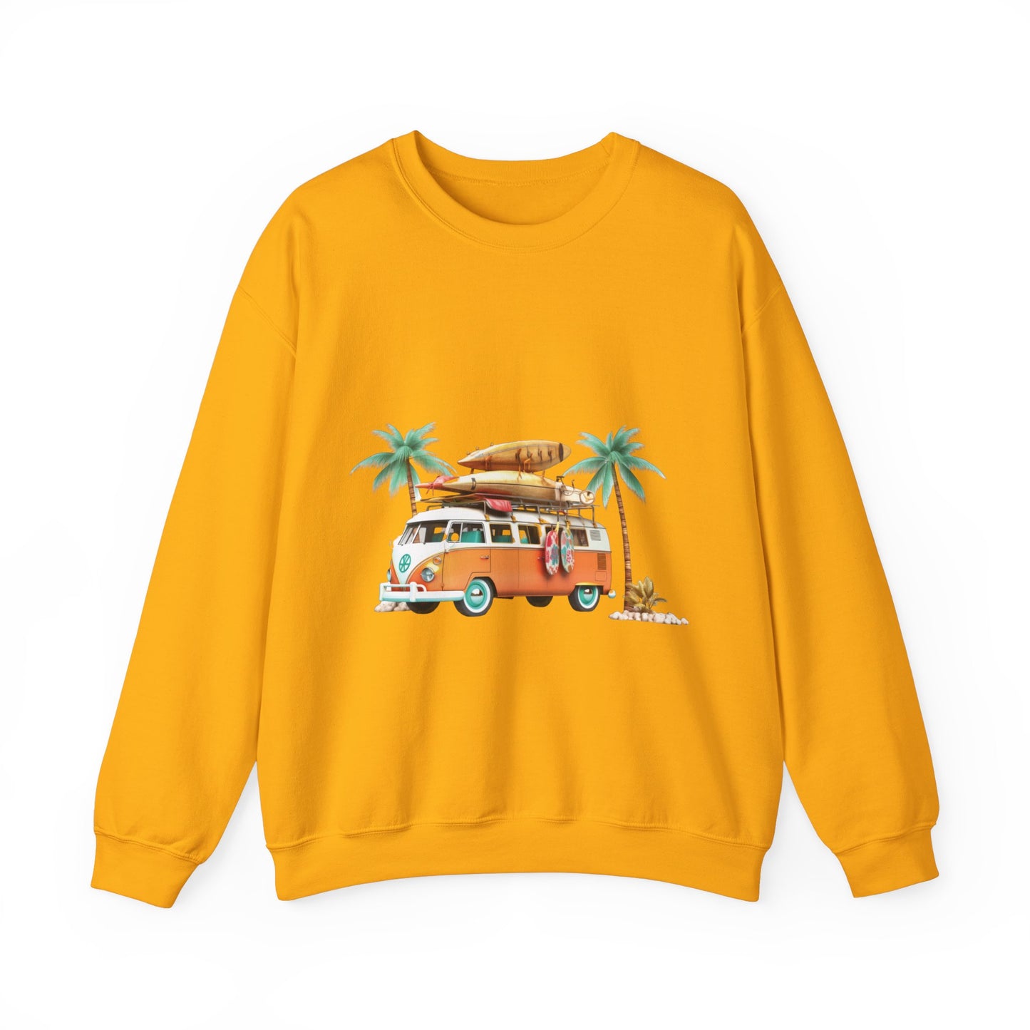 Retro Surf Van - Unisex Heavy Blend™ Crewneck Sweatshirt