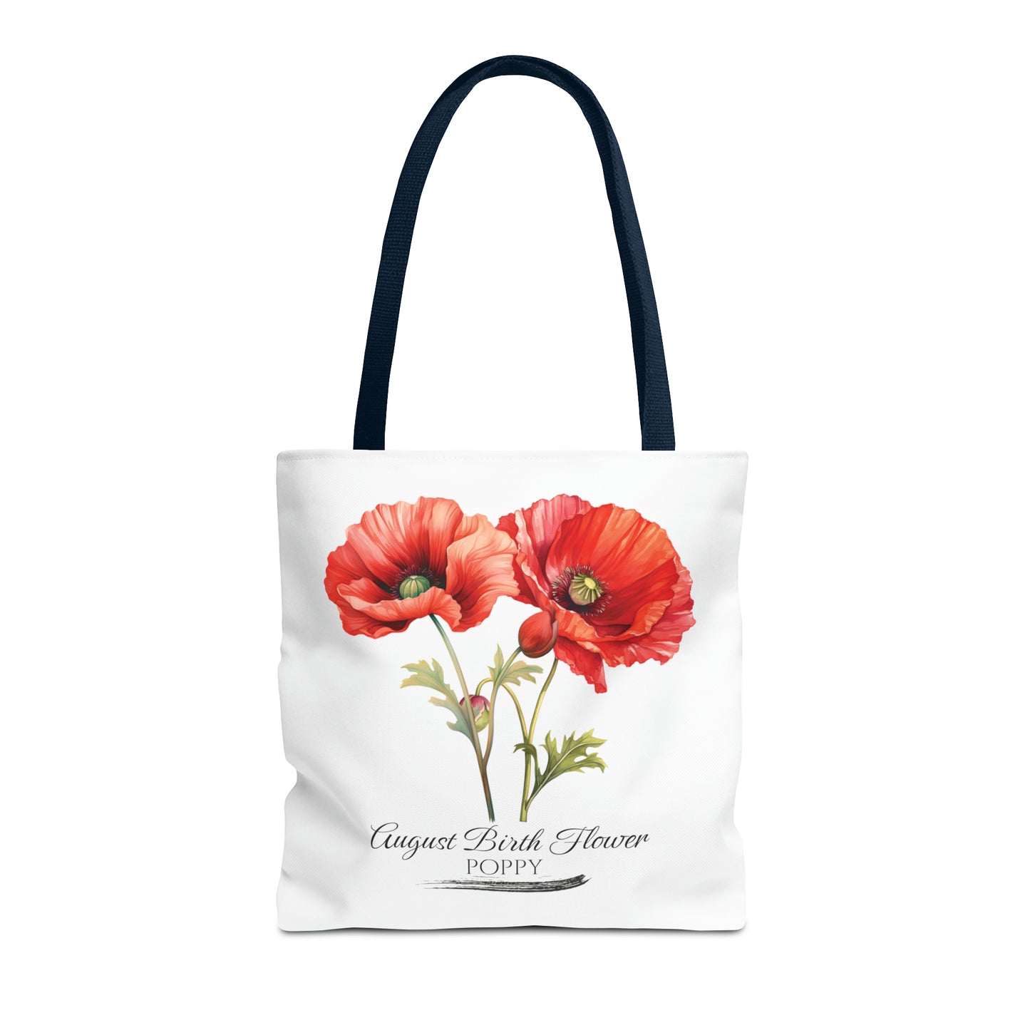 August Birth Flower: Poppy - Tote Bag (AOP)