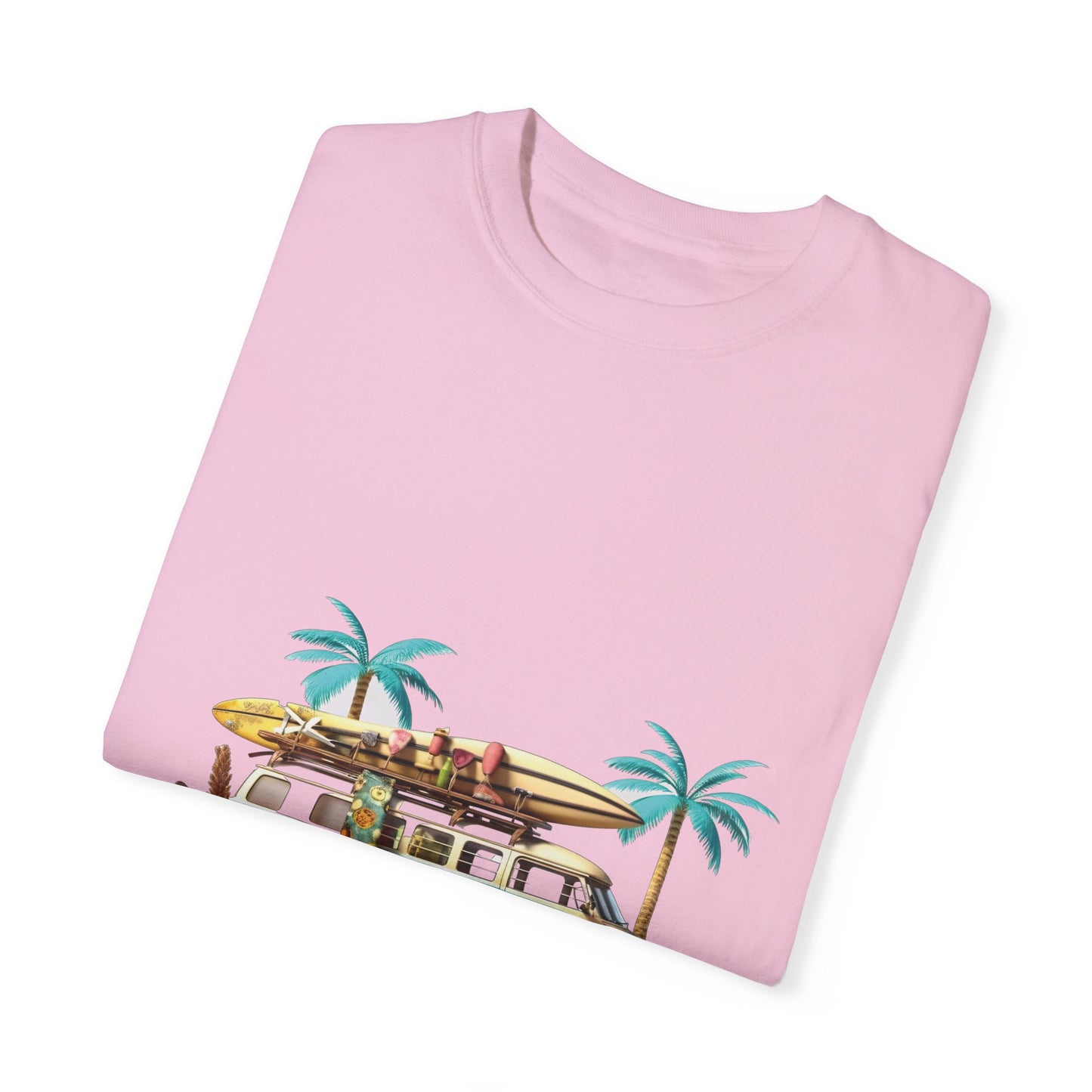 Retro Surf Van: Unisex Garment-Dyed T-shirt