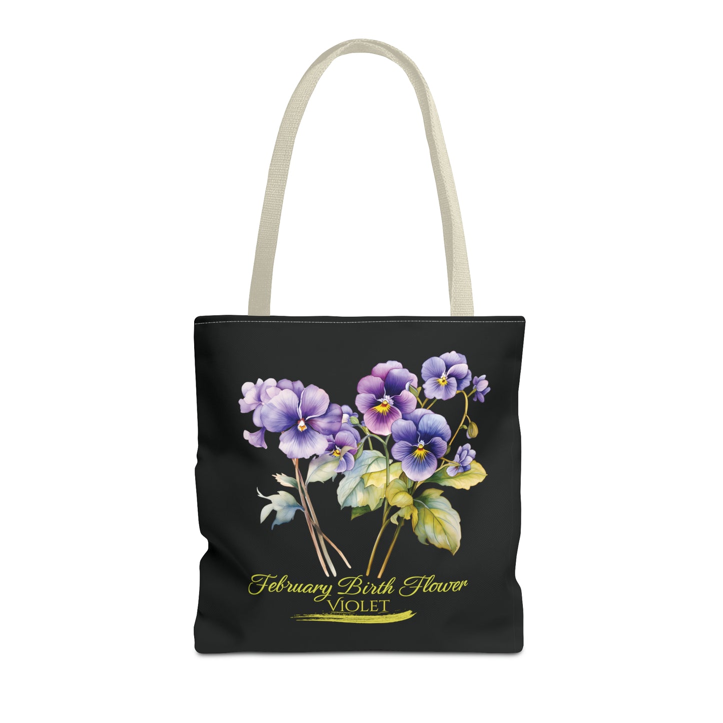 February Birth Flower: Violet - Tote Bag (AOP)