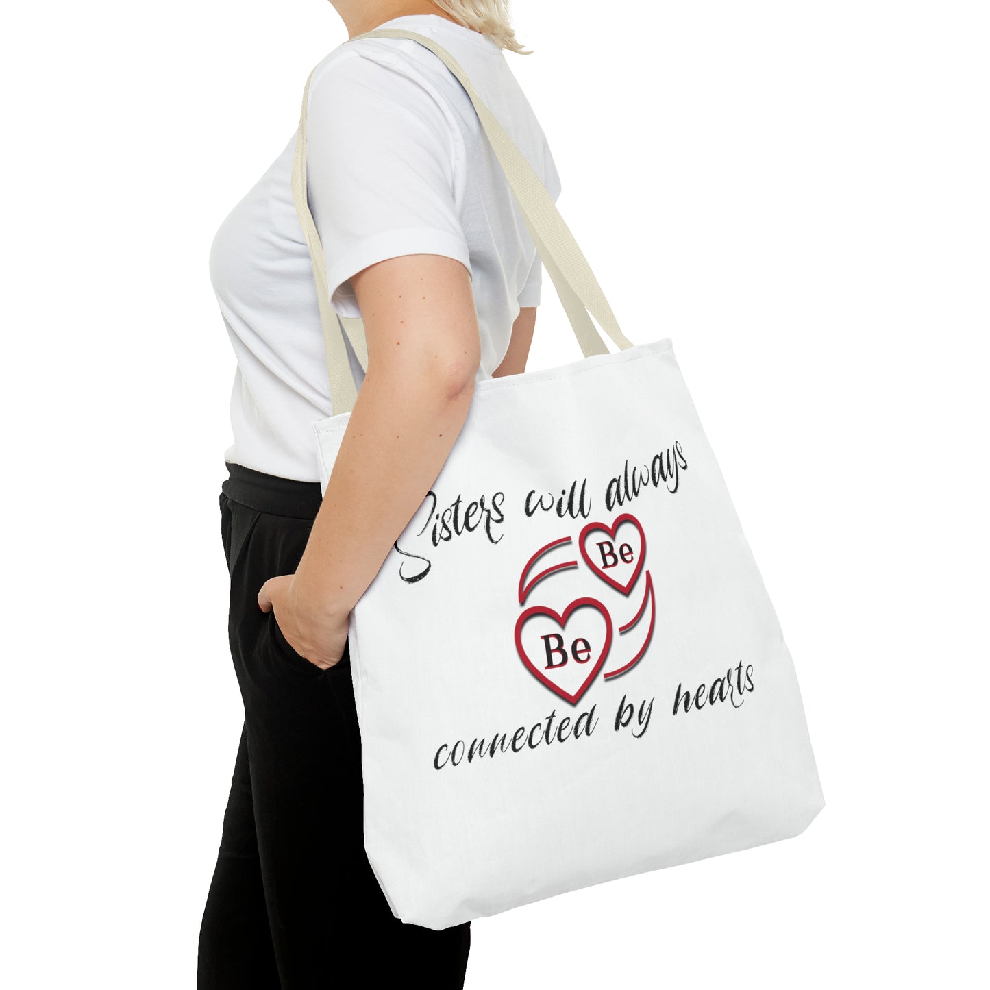 Sisters will always be connected by hearts - Tote Bag (AOP)