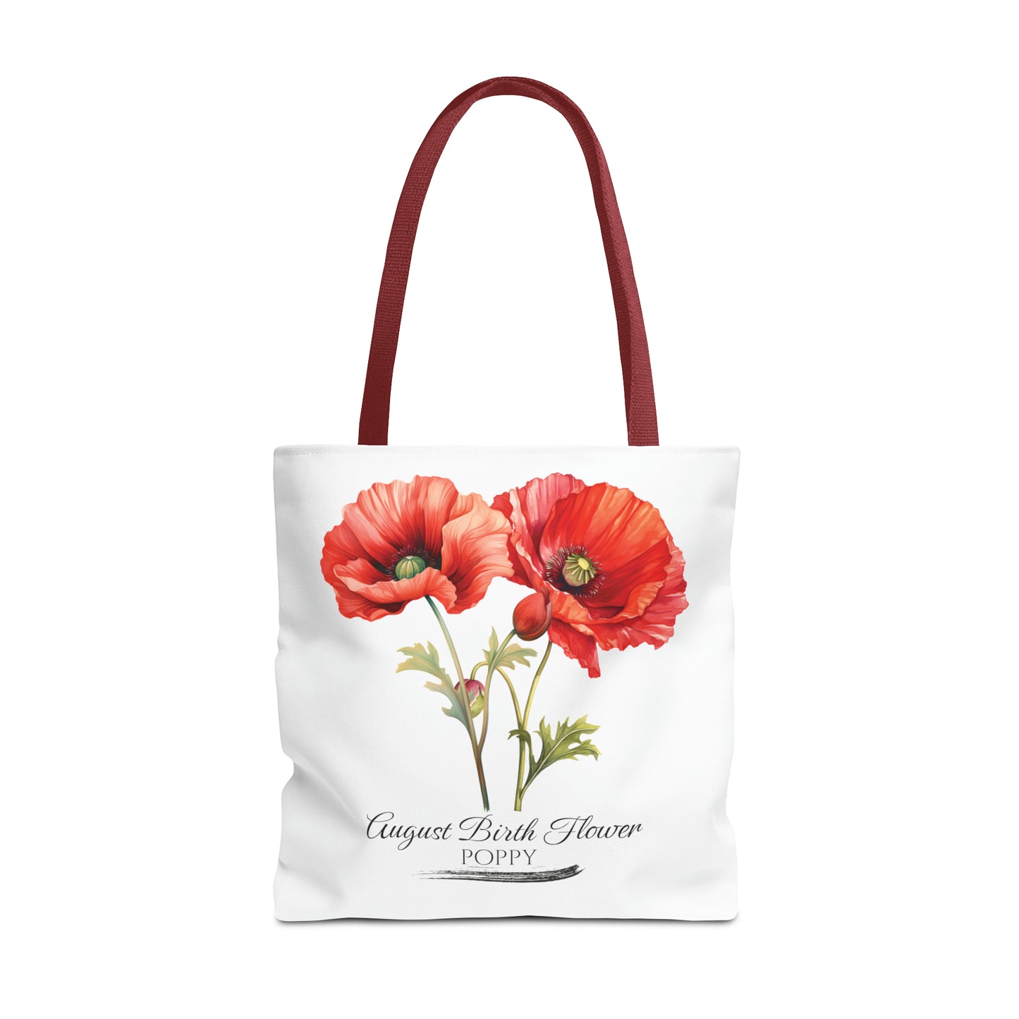 August Birth Flower: Poppy - Tote Bag (AOP)