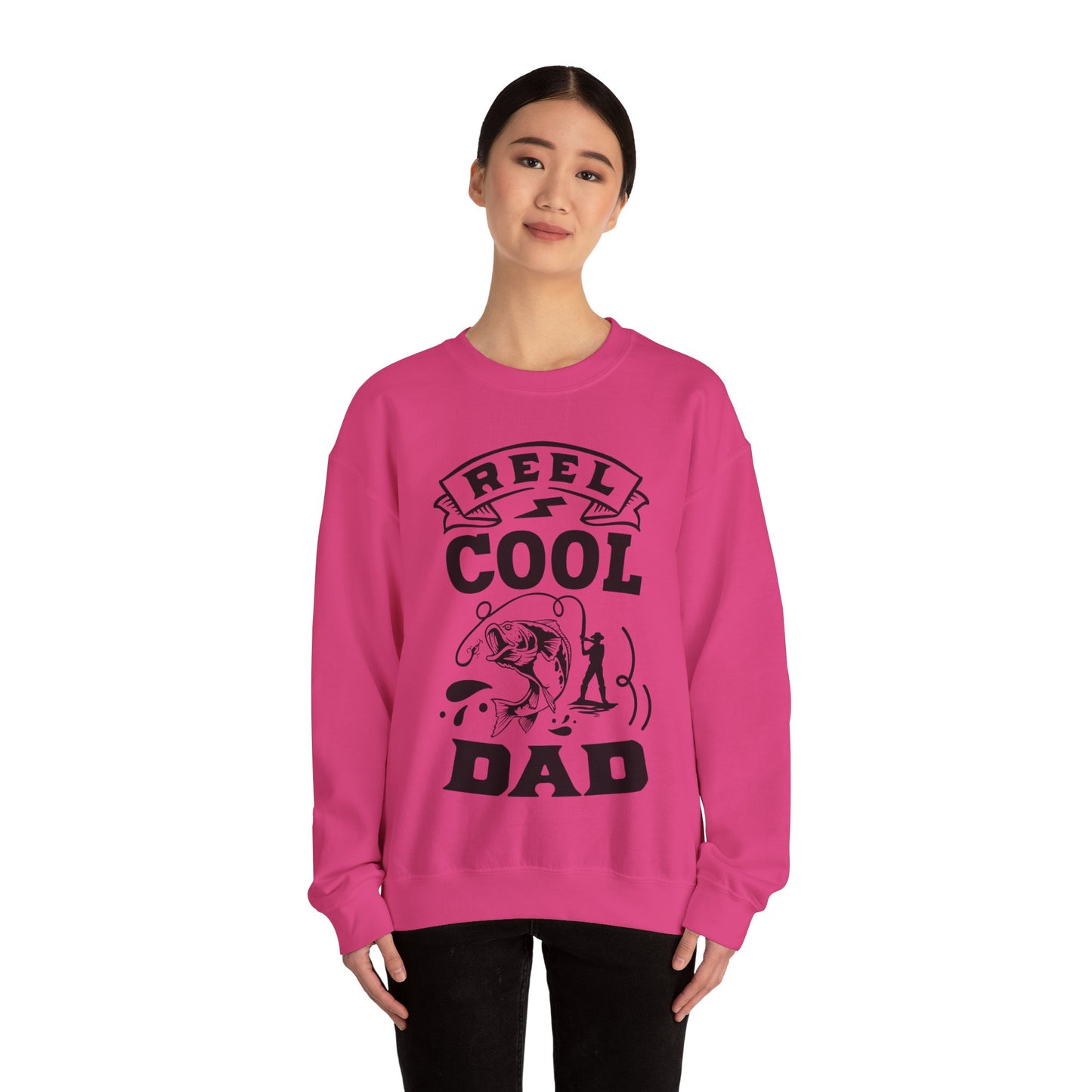 Reel cool dad - Unisex Heavy Blend™ Crewneck Sweatshirt