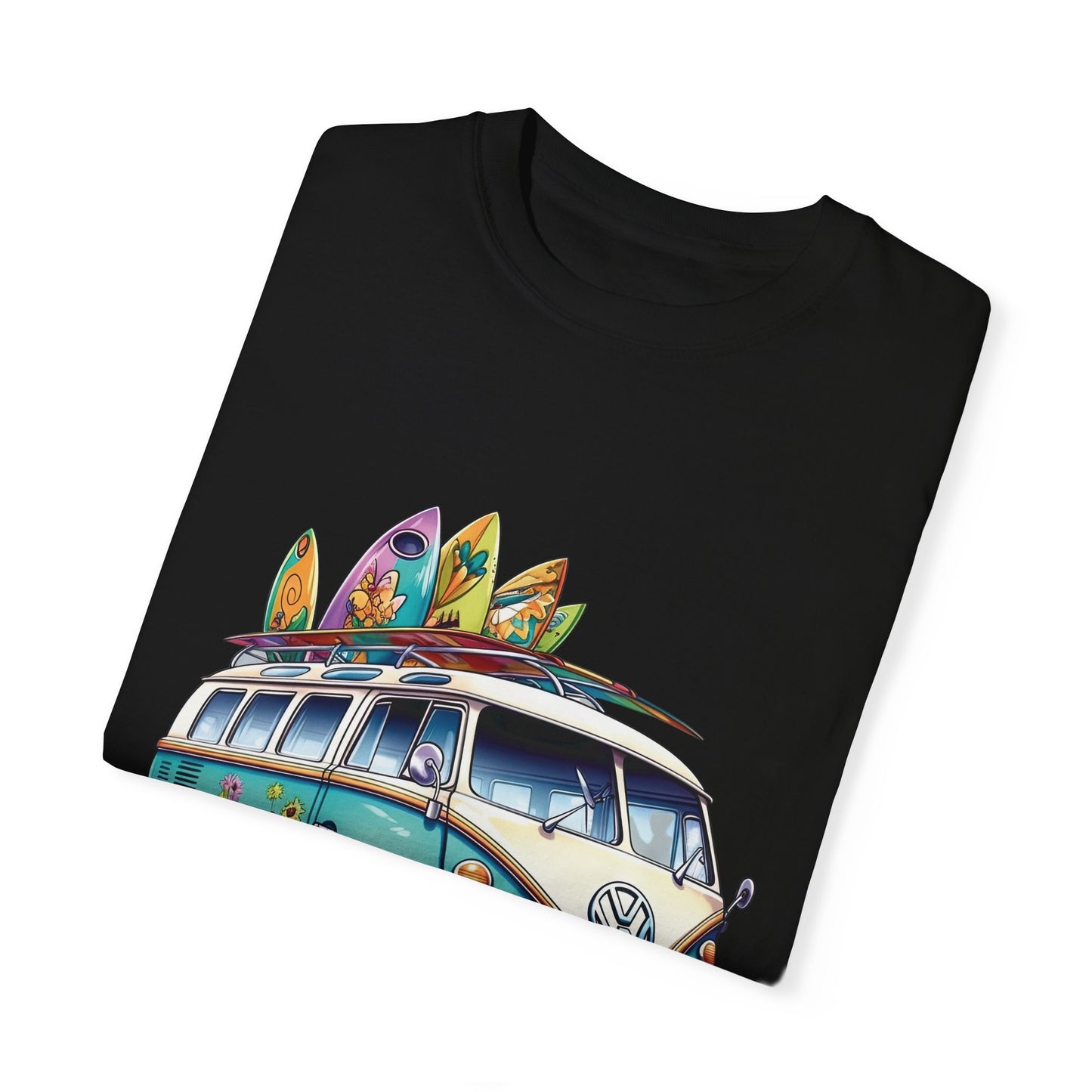 Retro Surf Van: Unisex Garment-Dyed T-shirt