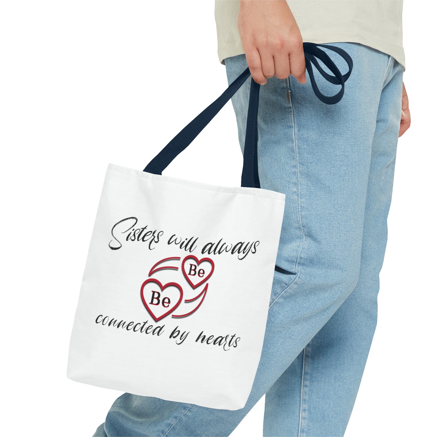 Sisters will always be connected by hearts - Tote Bag (AOP)