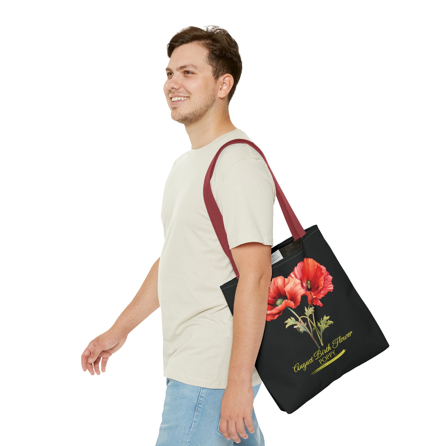 August Birth Flower: Poppy - Tote Bag (AOP)