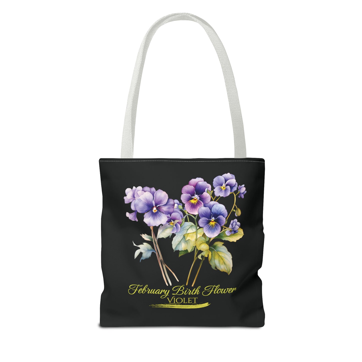 February Birth Flower: Violet - Tote Bag (AOP)