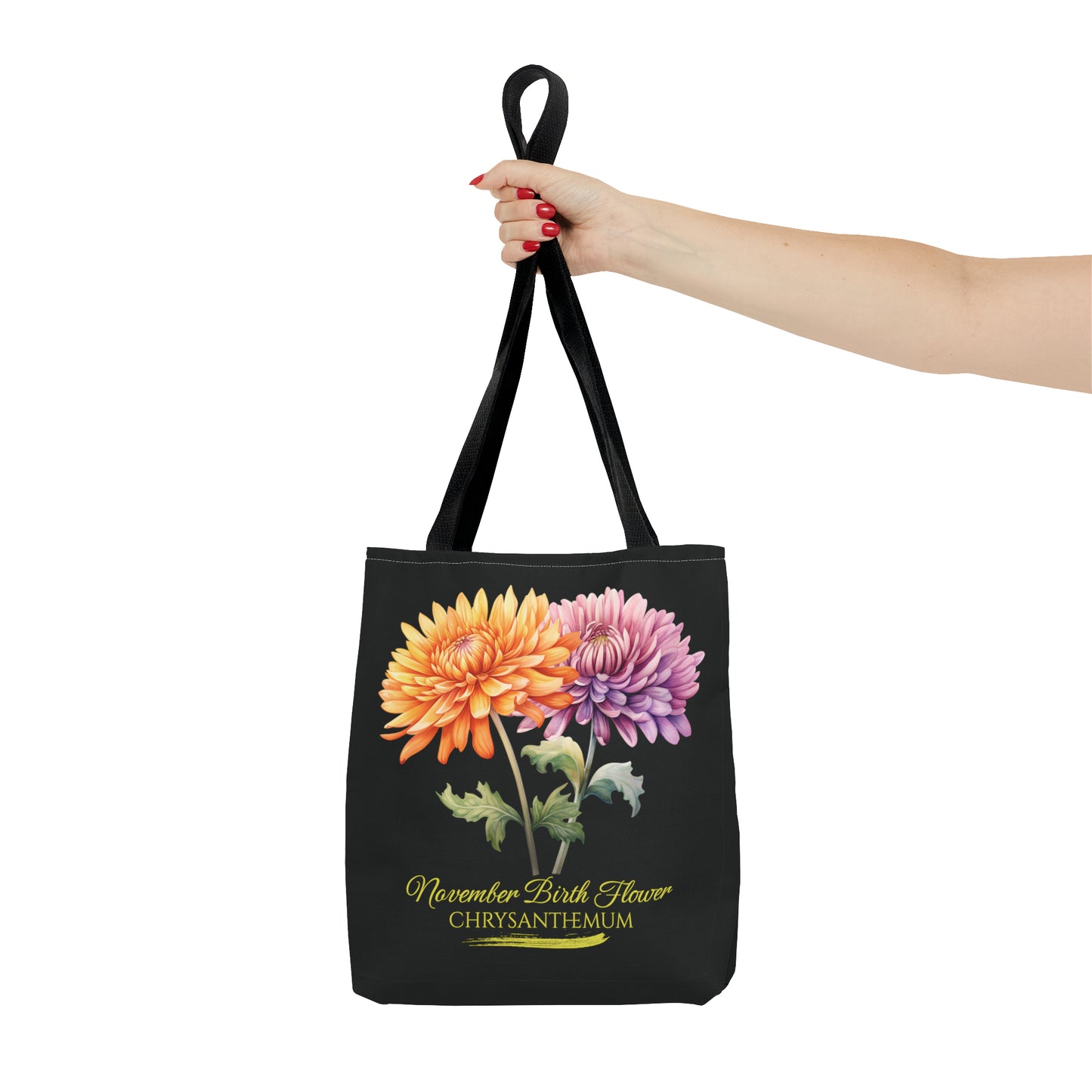 November Birth Flower: Chrysanthemum - Tote Bag (AOP)