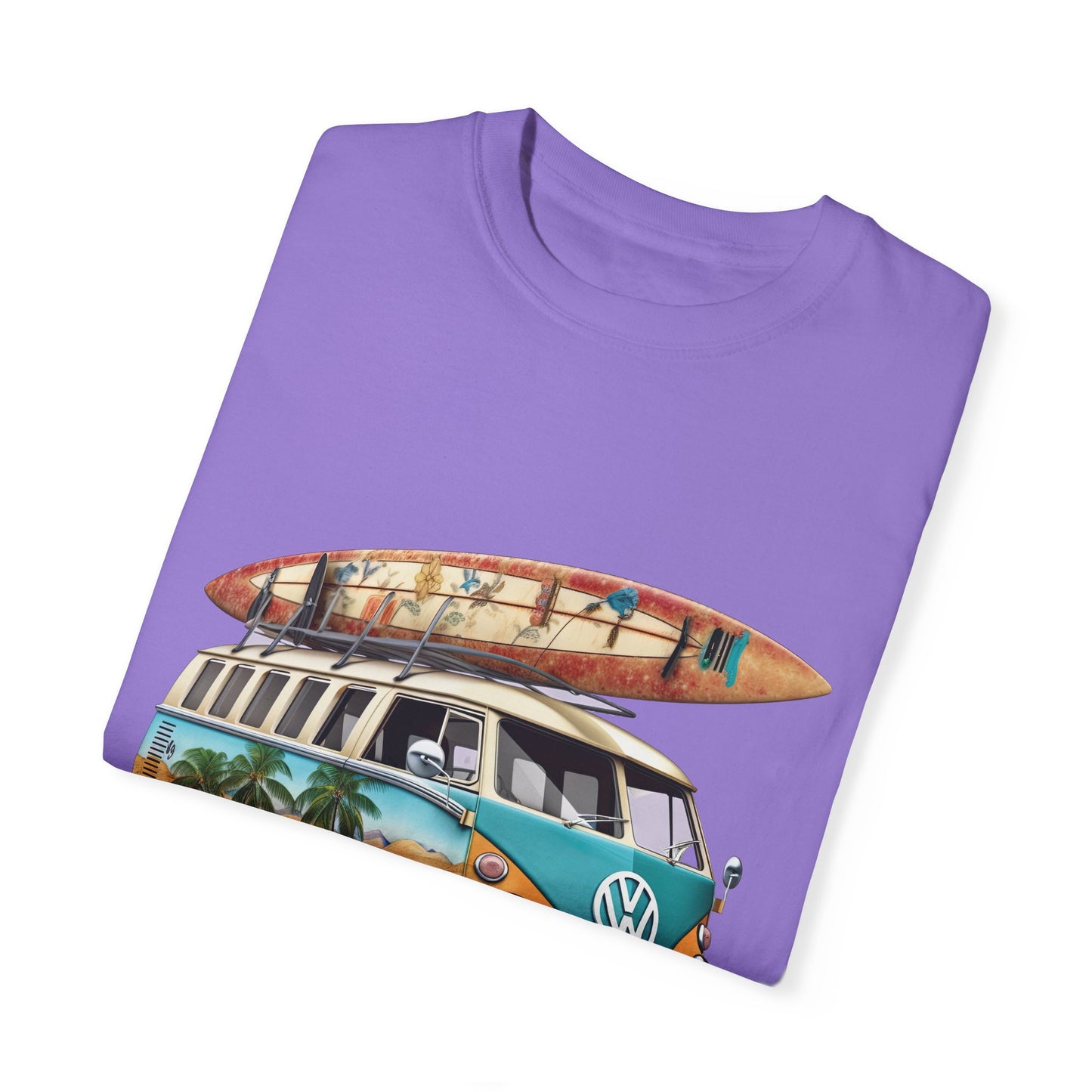 Retro Surf Van: Unisex Garment-Dyed T-shirt