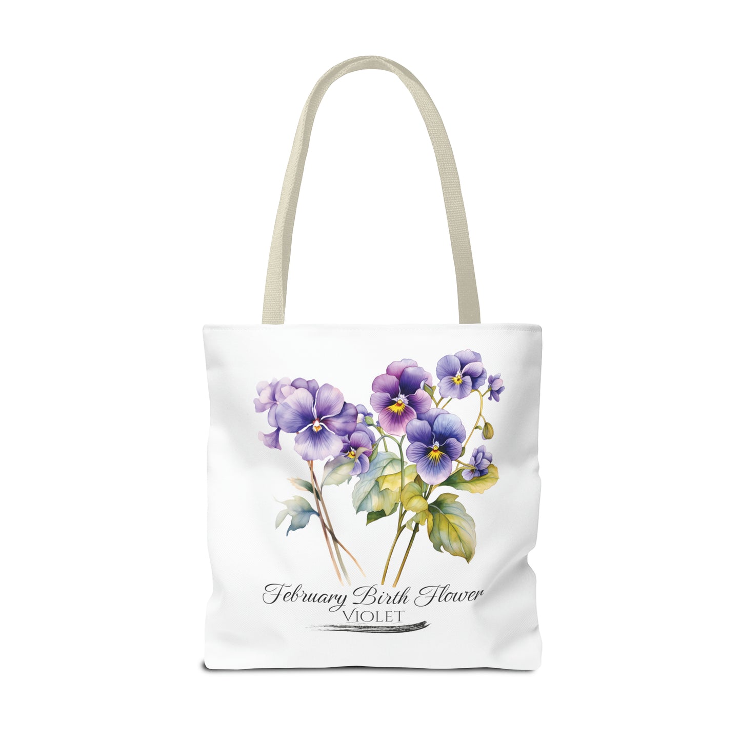 February Birth Flower: Violet - Tote Bag (AOP)