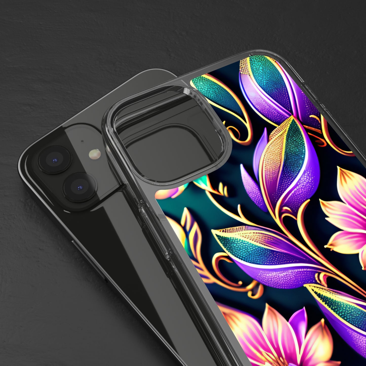 Clear Phone Cases: Fantasy Flower