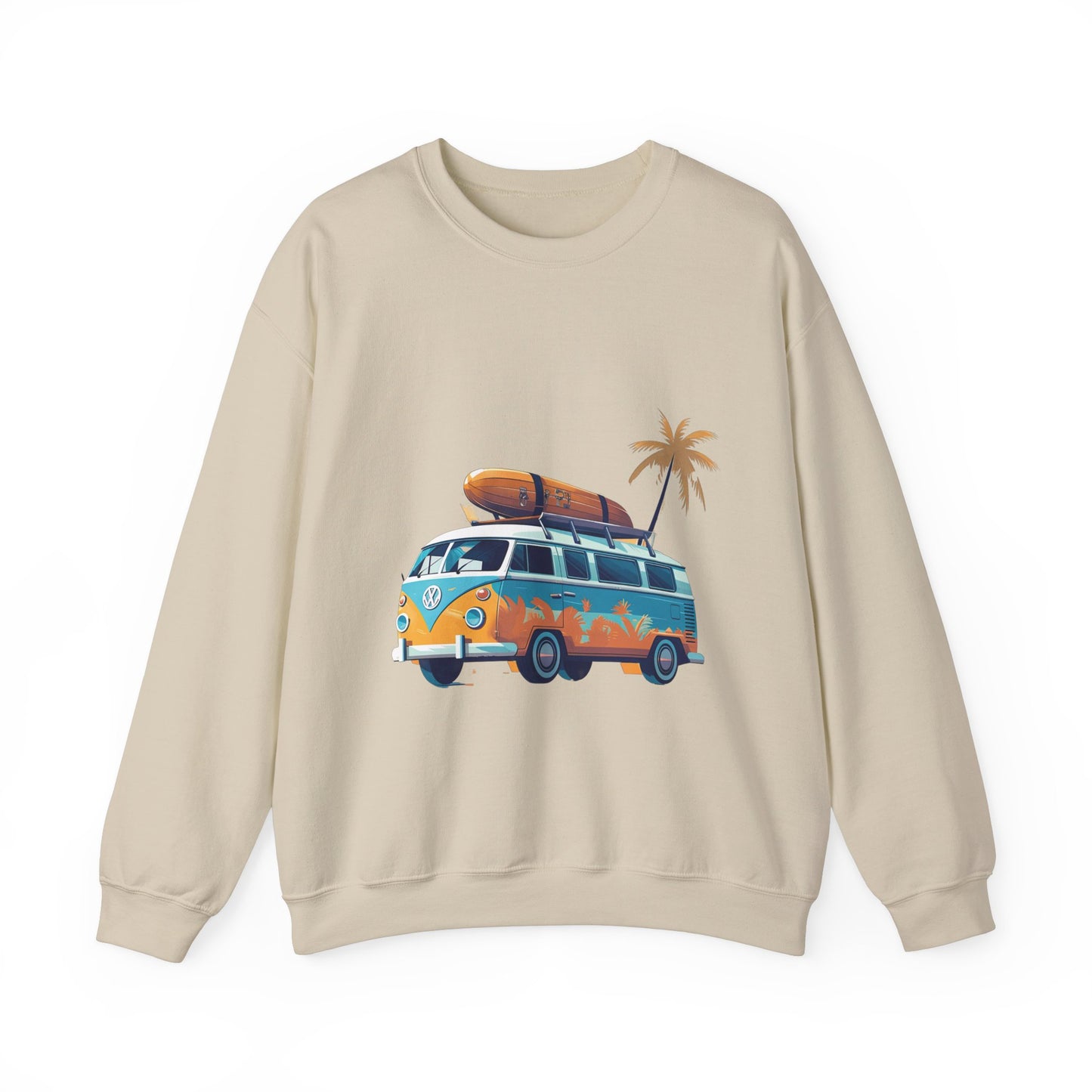 Retro Surf Van - Unisex Heavy Blend™ Crewneck Sweatshirt