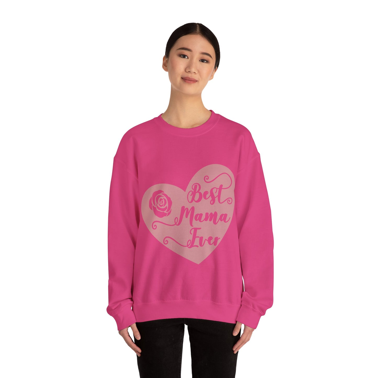 Best Mom Ever Heart - Unisex Heavy Blend™ Crewneck Sweatshirt