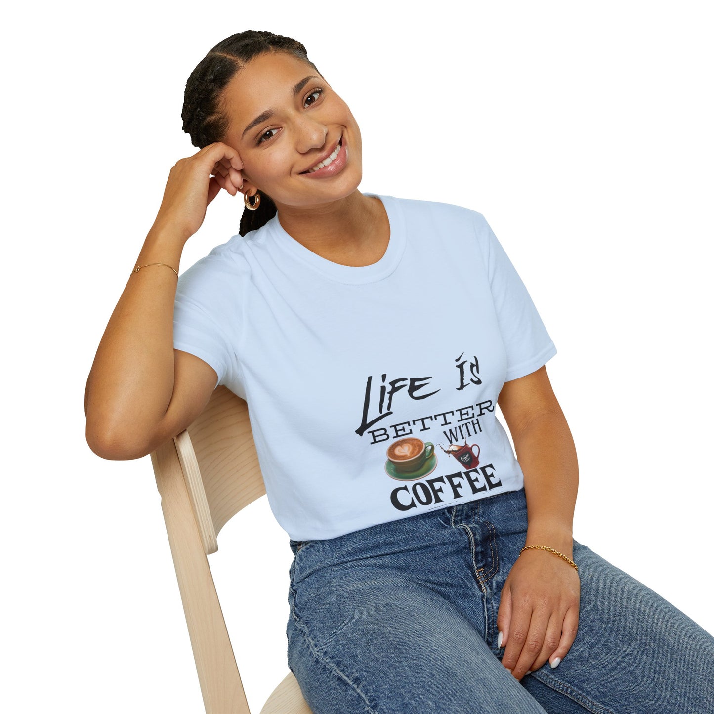 Life Is Better With Coffee - Unisex Softstyle T-Shirt