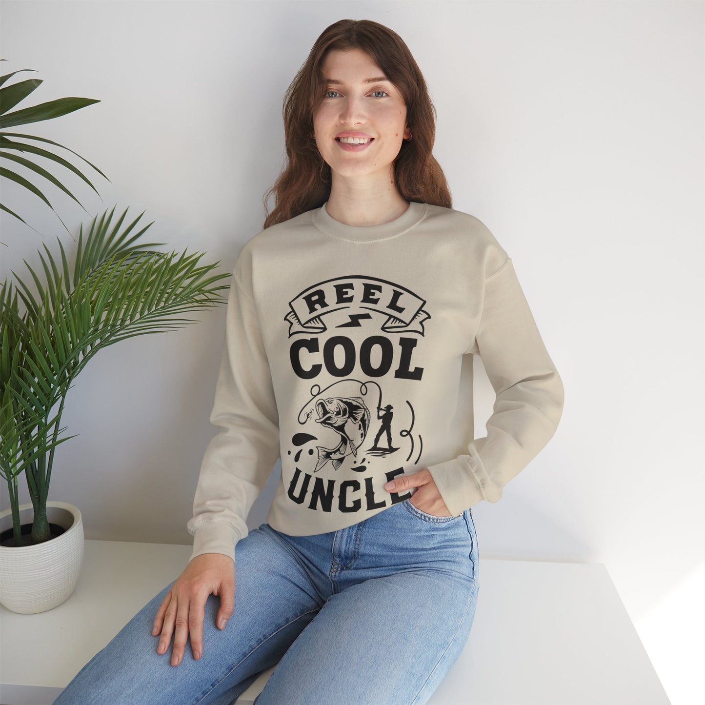 Reel cool uncle - Unisex Heavy Blend™ Crewneck Sweatshirt